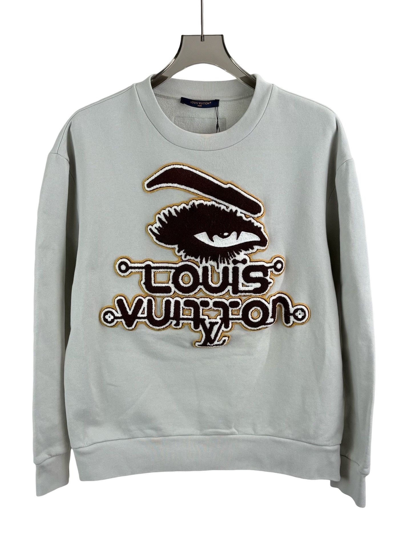 Louis Vuitton Louis Vuitton Eye Embroidery Flocked Logo Sweatshirt XL Size US XL / EU 56 / 4 - 1 Thumbnail