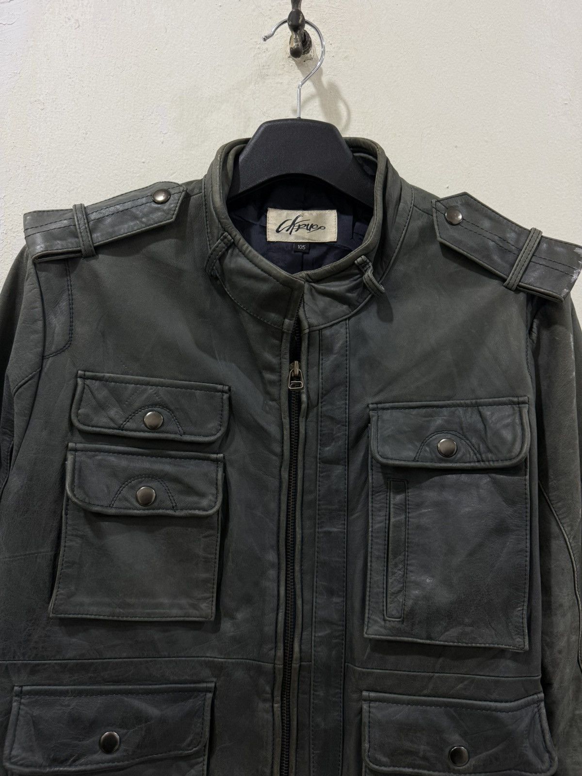 Caruso VTG CARUSO M65 Leather Multipocket Jacket Size US L / EU 52-54 / 3 - 3 Thumbnail