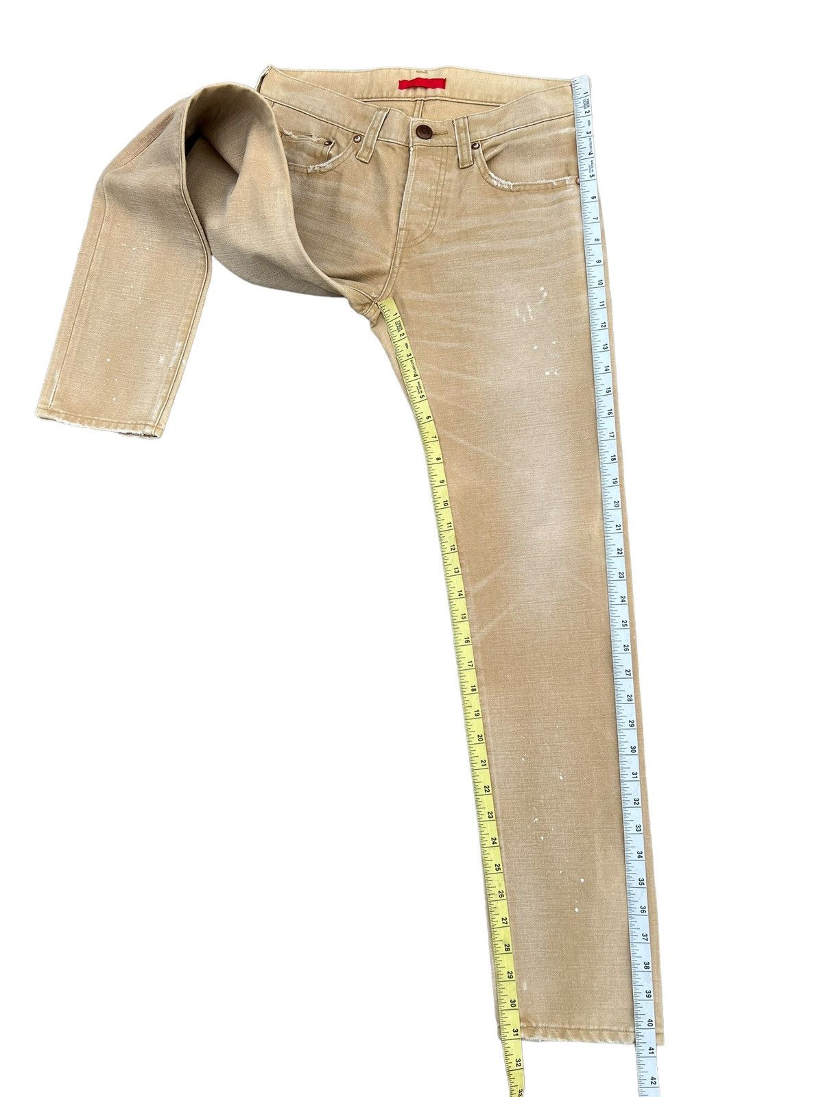 Beams Plus BEAMS X RED CARD Japan Distressed Painter Denim Skinny Jeans Size US 29 - 5 Thumbnail