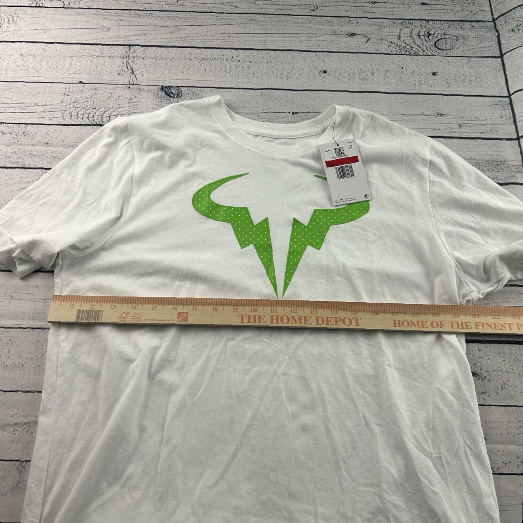 Nike Nike Dri-Fit Rafe Nadal Short Sleeve T Shirt Men L White Green Size US L / EU 52-54 / 3 - 5 Thumbnail