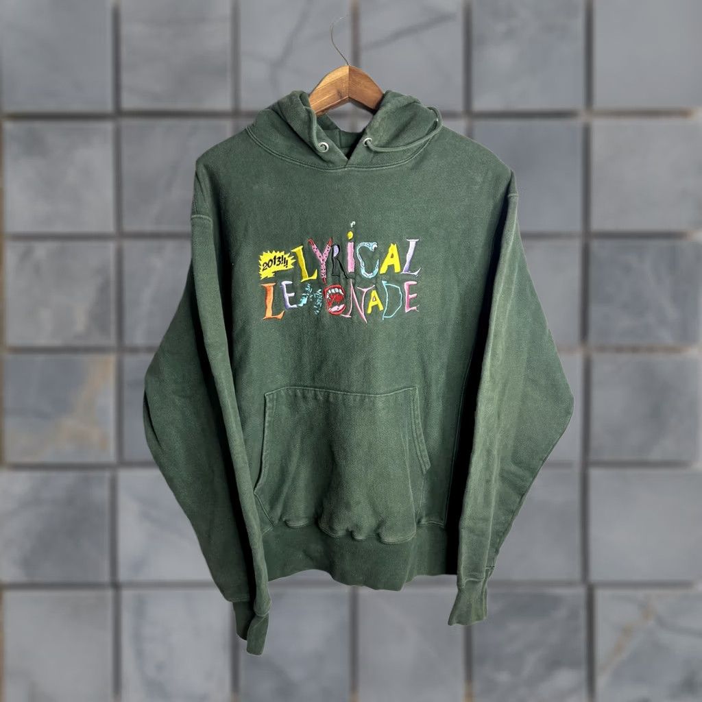 Champion Lyrical Lemonade Hoodie Mens Medium Green Pullover Champion Embroidered Logo Size US M / EU 48-50 / 2 - 1 Thumbnail