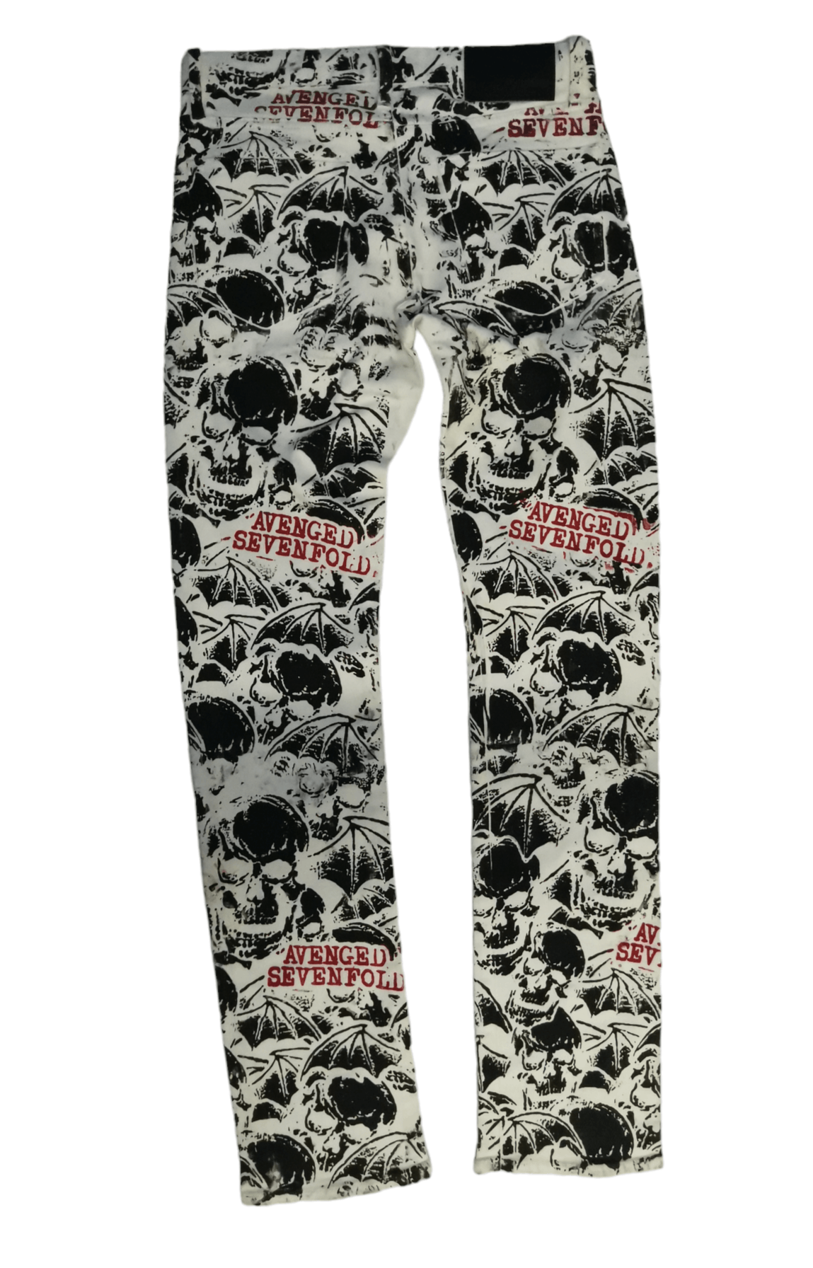 Handmade UJ Custom Avanged Sevenfold OverPrint Pant Slim Fit Straight Size US 29 - 2 Thumbnail