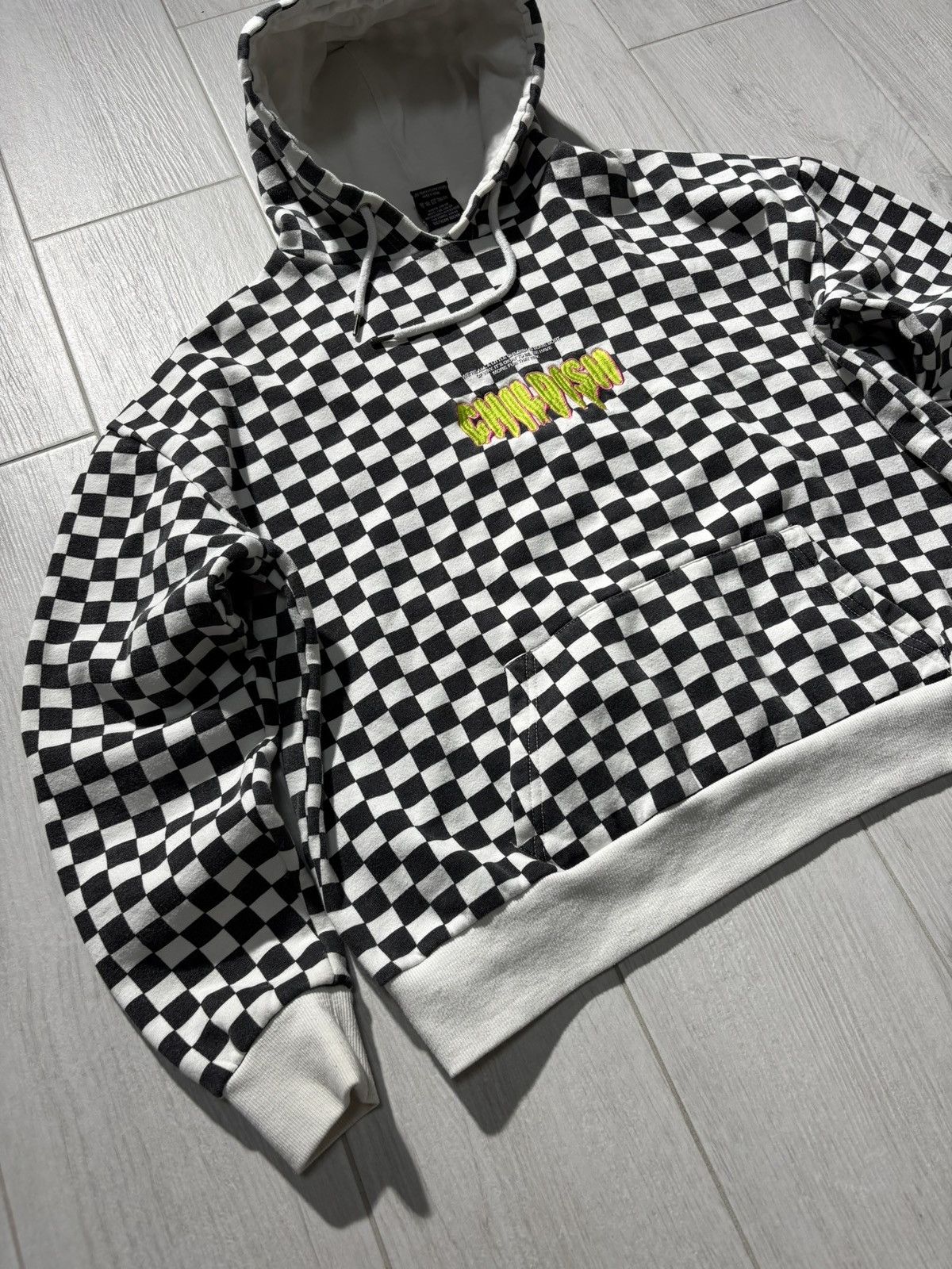 CHILDS Childish Boxy Fit Hoodie Y2K Checkered Embroidered Logo Size US M / EU 48-50 / 2 - 6 Thumbnail
