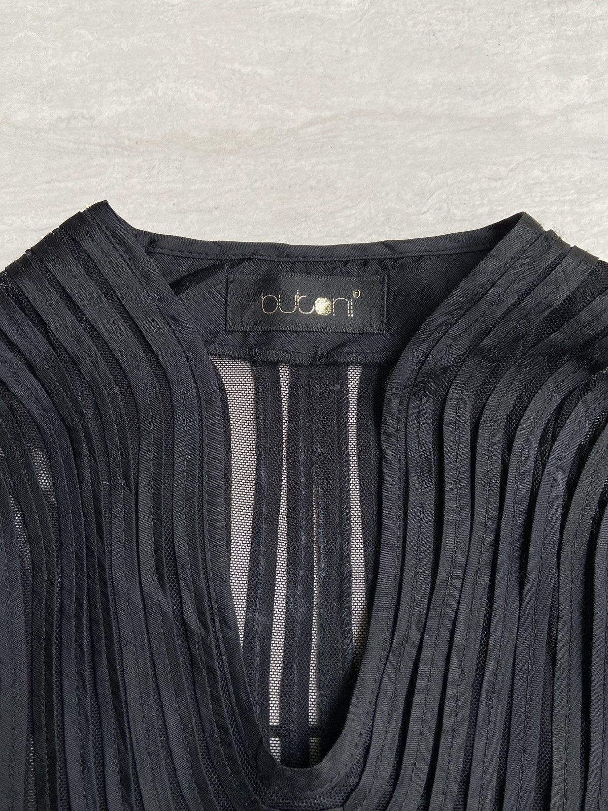 Designer × Japanese Brand BUTONI Black Midi Dress Size XS / US 0-2 / IT 36-38 - 9 Thumbnail