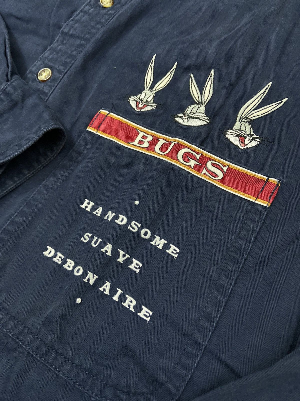 Designer × Vintage × Warner Bros Vintage Warner Bros Shirts Button Up Size US S / EU 44-46 / 1 - 3 Thumbnail