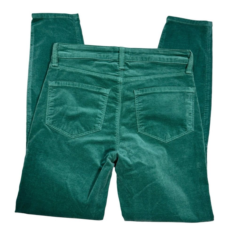 L'AGENCE NWT New $265 L'AGENCE Margot Velvet Crop Skinny FROSTY SPRU Size 24" / US 00 / IT 34 - 4 Thumbnail