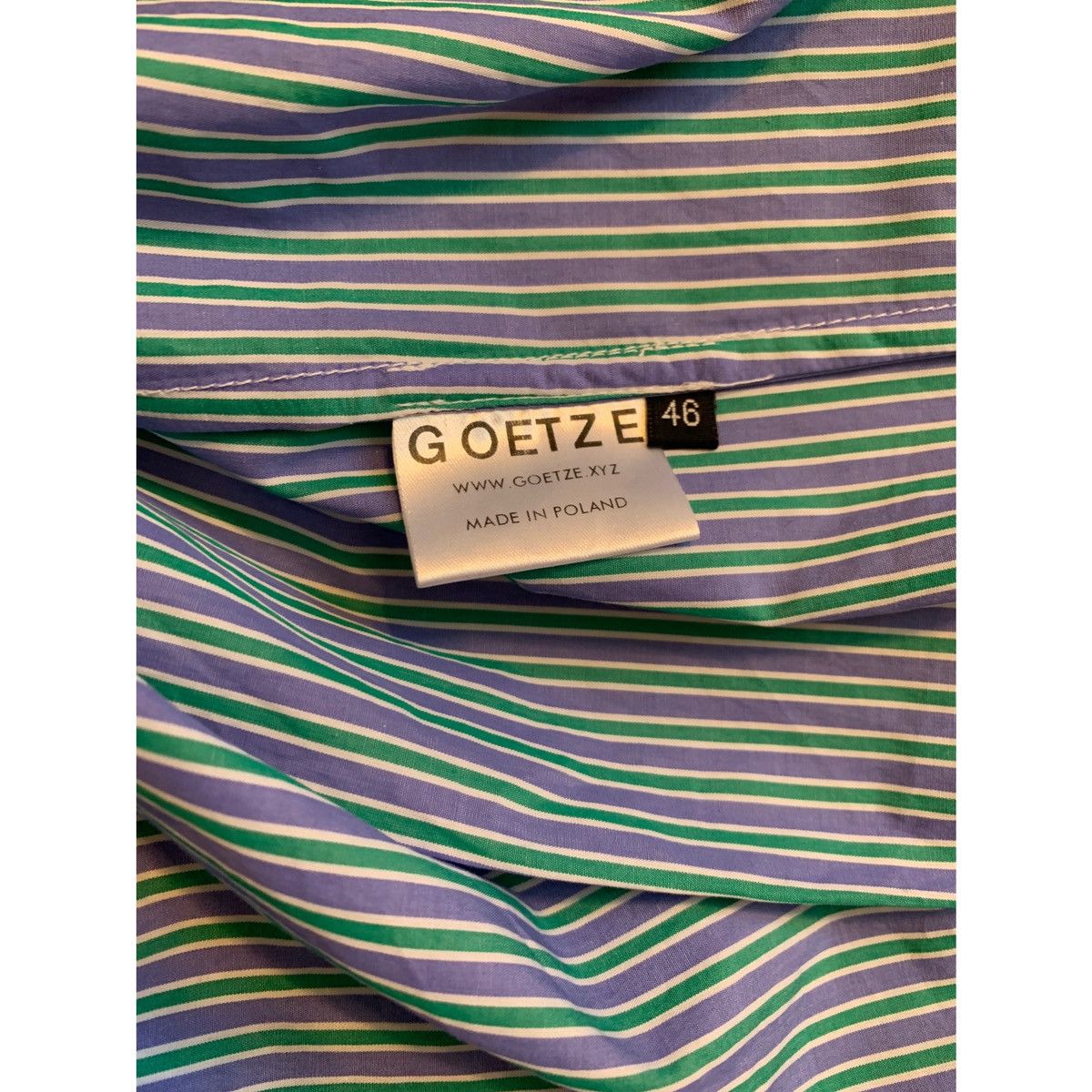 GOETZE GOETZE PLEATED CROPPED STRIPE SHIRT JACKET Size US S / EU 44-46 / 1 - 9 Thumbnail