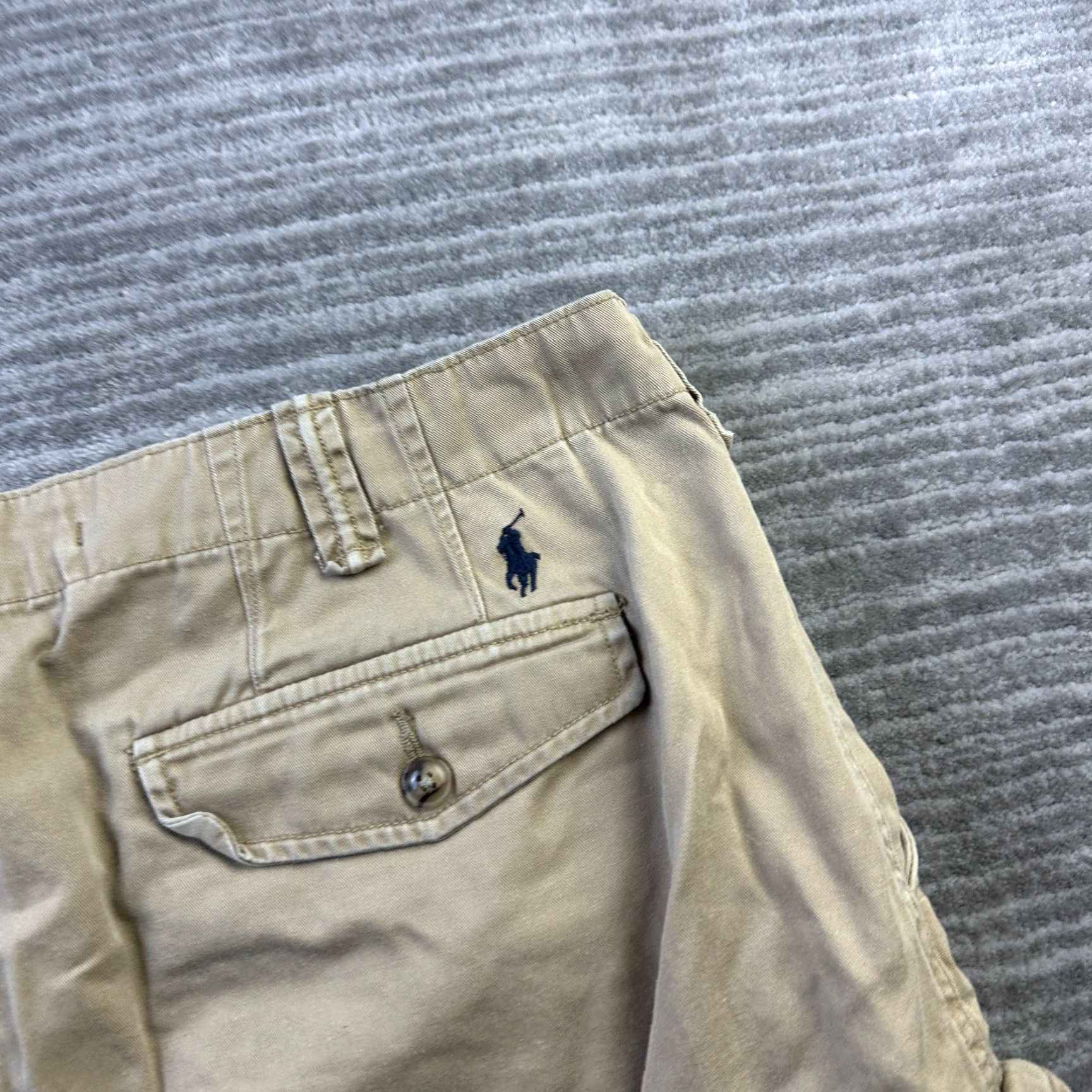 Polo Ralph Lauren Polo Ralph Lauren Shorts Mens 38 Beige Army Cargo Pocket Drawstring Relaxed Regular Fit Vintage No Size US M / EU 48-50 / 2 - 5 Thumbnail