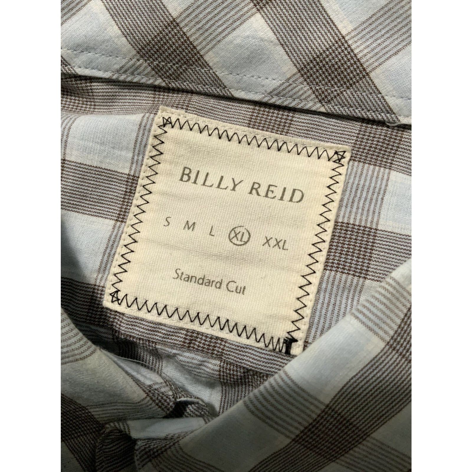 Billy Reid Billy Reid Standard Cut Plaid Cotton Casual Mens Long Sleeve Button Shirt XL Multicolor Size US XL / EU 56 / 4 - 7 Thumbnail