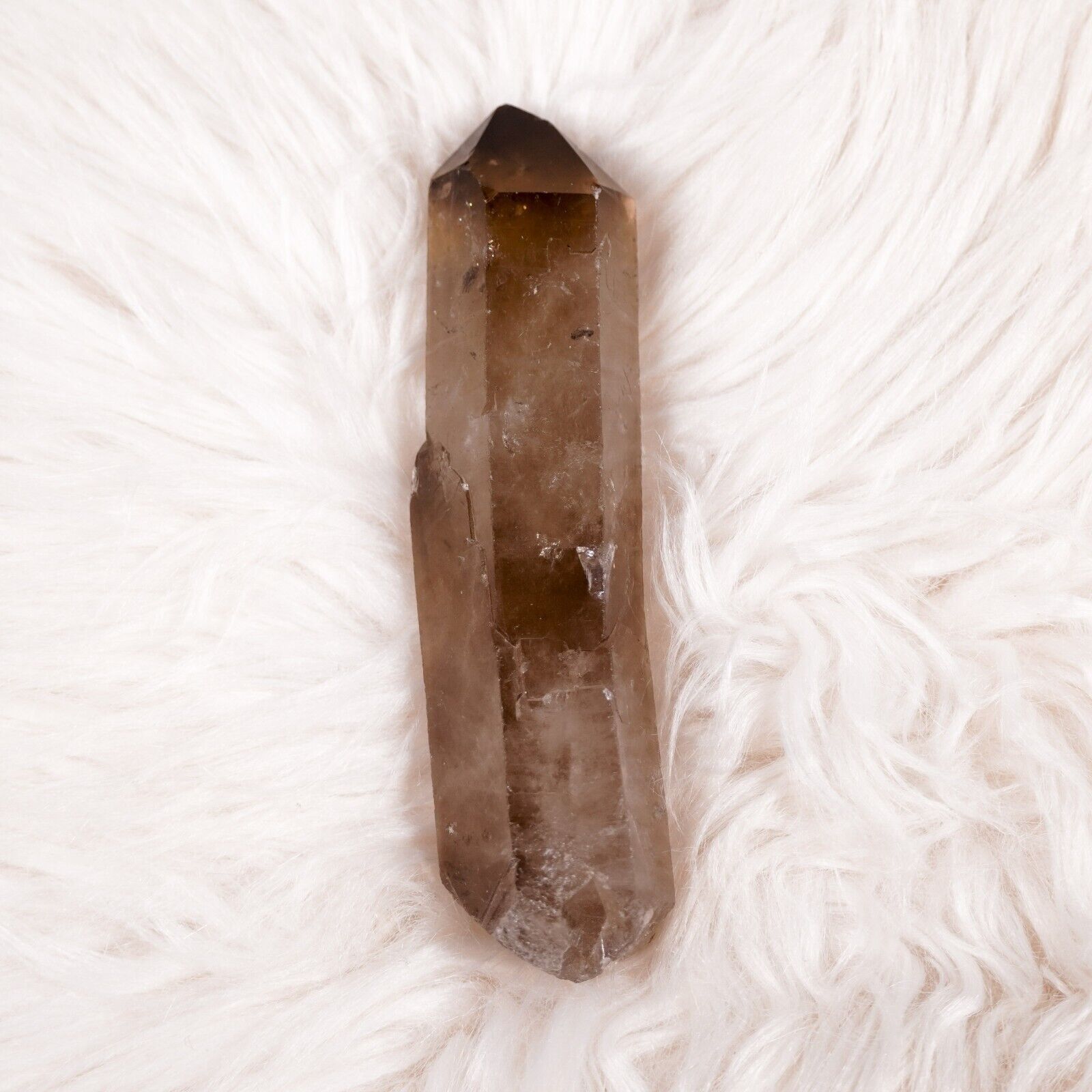 Other Large Smokey Quartz Crystal Point 4.5" Healing Gemstone Wand Size ONE SIZE - 3 Thumbnail