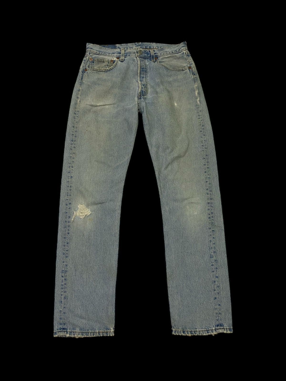 Levi's Vintage Levis 501 made in usa distressed jeans Size US 31 - 1 Thumbnail