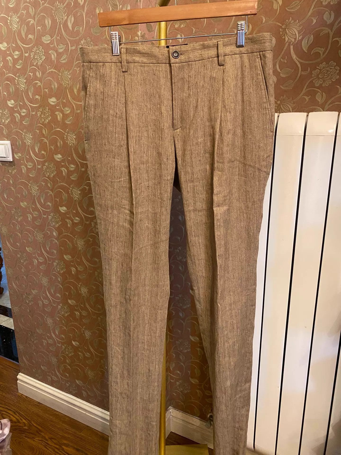 Tod's Tods Linen Herringbone Runway Pants Italy 48 BN Size US 32 / EU 48 - 1 Thumbnail