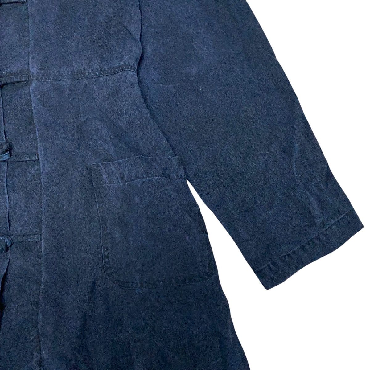 Le Grande Bleu (L.G.B.) MICHEL KLEIN ASYMMETRICAL CHINESE BUTTON LINEN JACKET BLACK Size M / US 6-8 / IT 42-44 - 4 Thumbnail