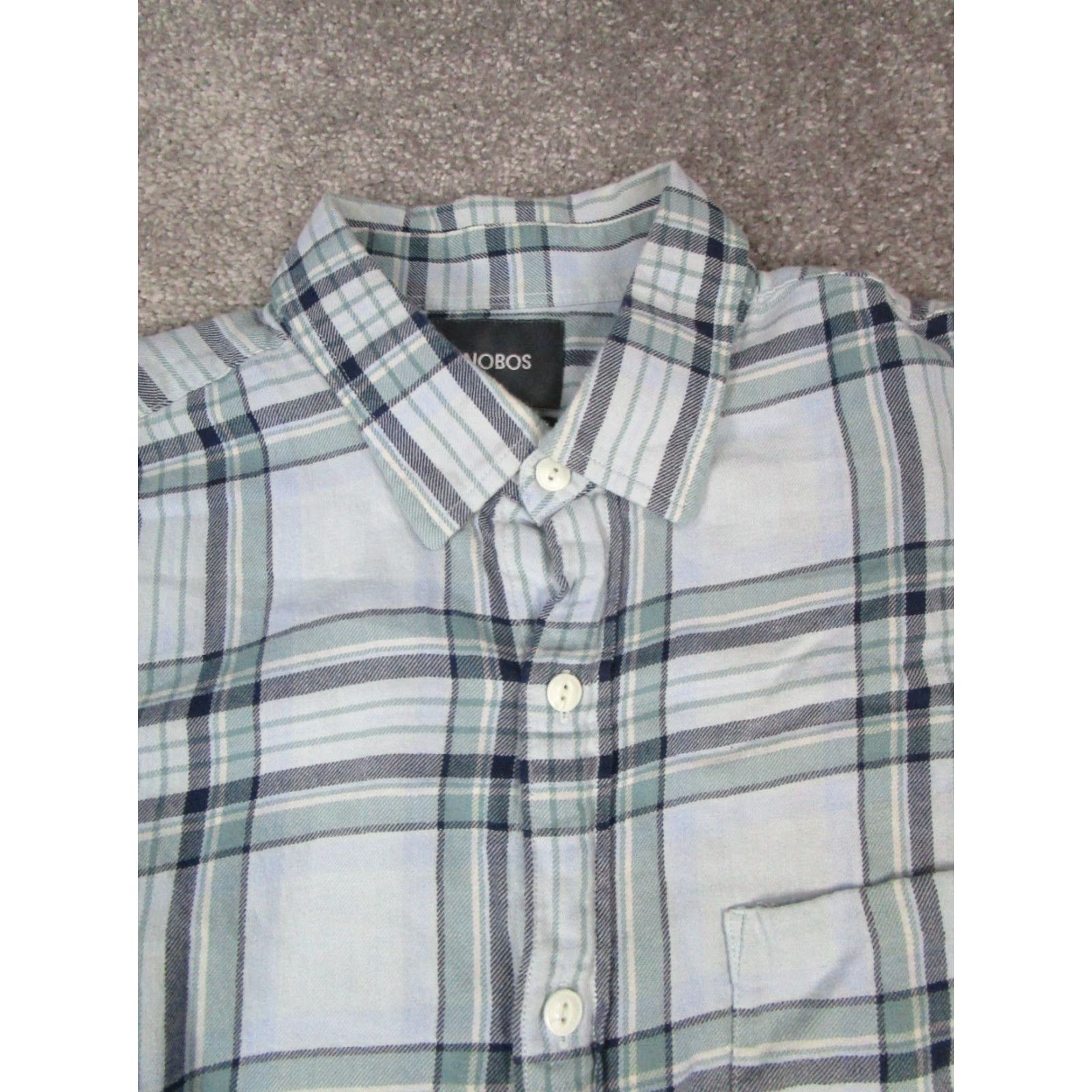 Bonobos Bonobos Shirt Mens M Blue Green Cotton Button-Up Long Sleeve Slim Size US M / EU 48-50 / 2 - 2 Thumbnail