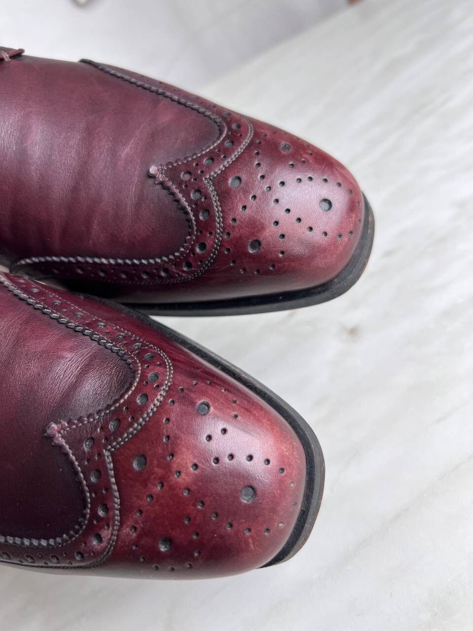Prada × Vintage PRADA Brogue Oxfords Vintage y2k luxury grunge archive Size US 9 / EU 42 - 6 Thumbnail