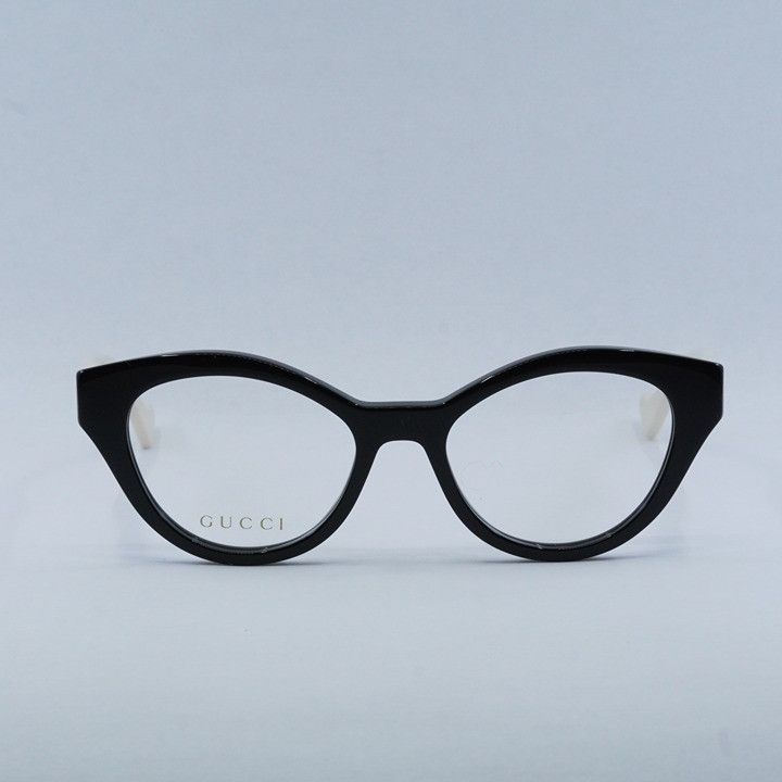 Gucci Gucci GG0959O 002 Eyeglasses Black/Ivory 51mm Cat Eye Frame Size ONE SIZE - 2 Thumbnail