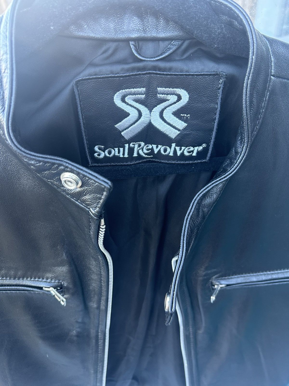 Soul Revolver Cafe Racer Black Leather Jacket Size US M / EU 48-50 / 2 - 3 Thumbnail