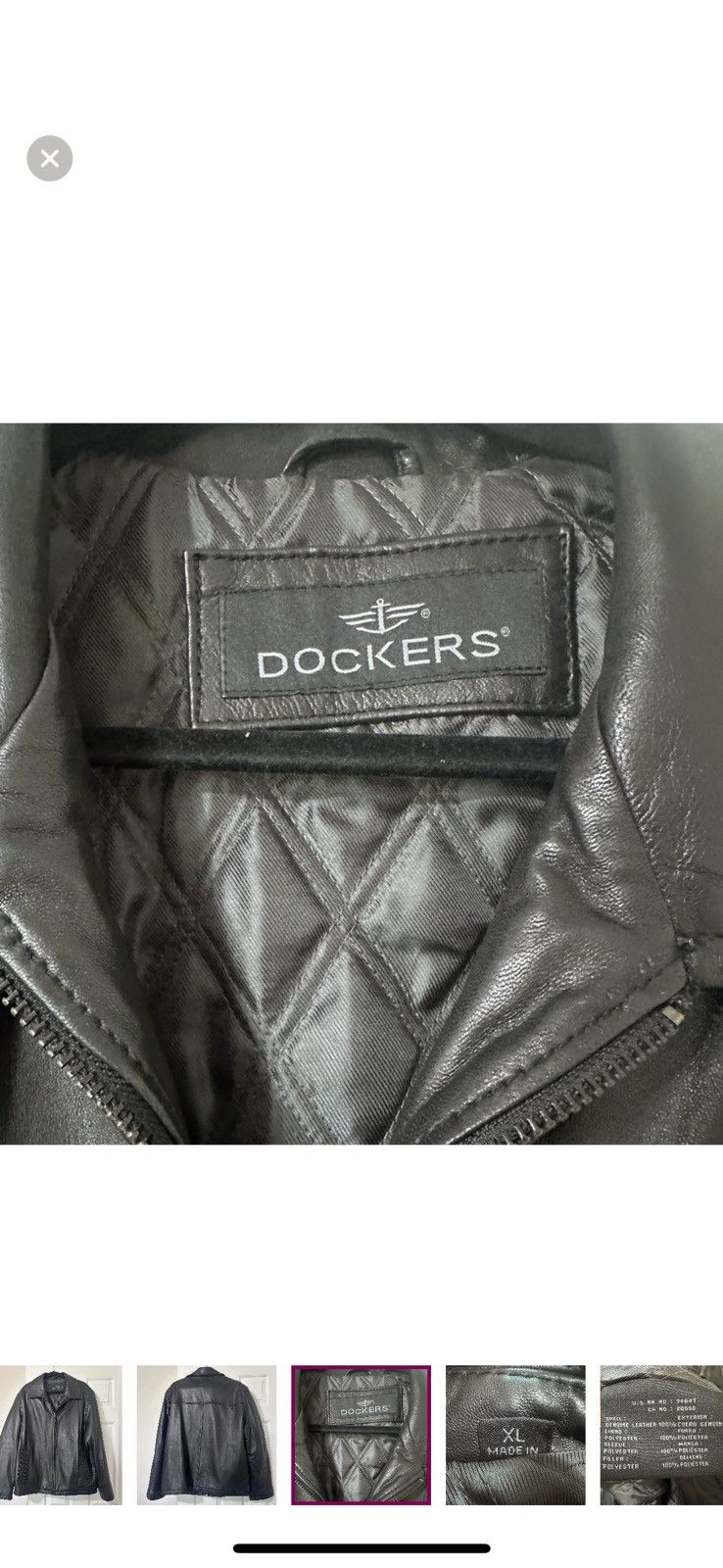 Dockers Vintage Leather Dockers Premium Full Zip Collar Jacket Size US XL / EU 56 / 4 - 3 Thumbnail