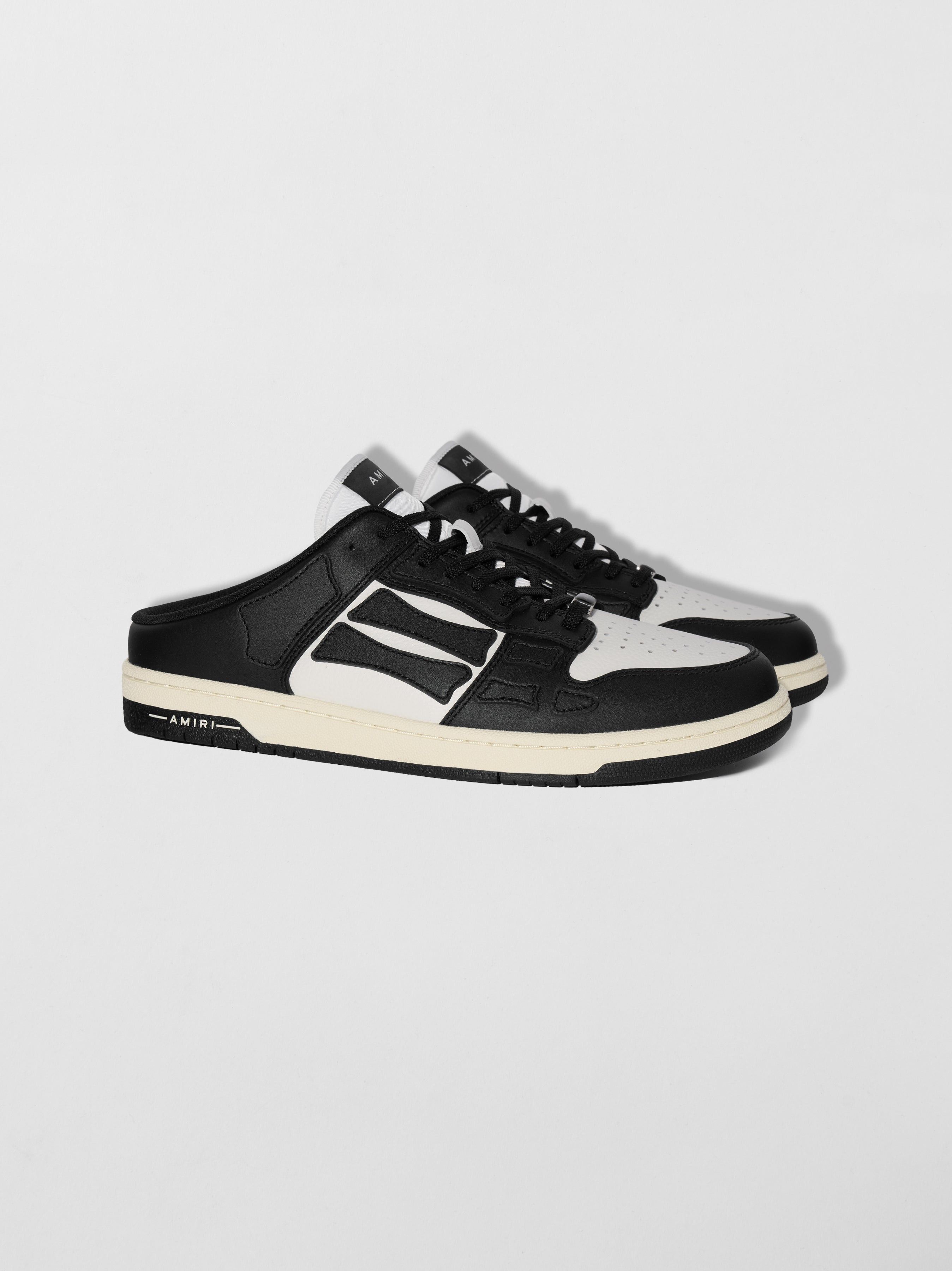 Amiri oc11z0325 Skelton Low Top Slipon in Black/White Size US 12 / EU 45 - 2 Thumbnail