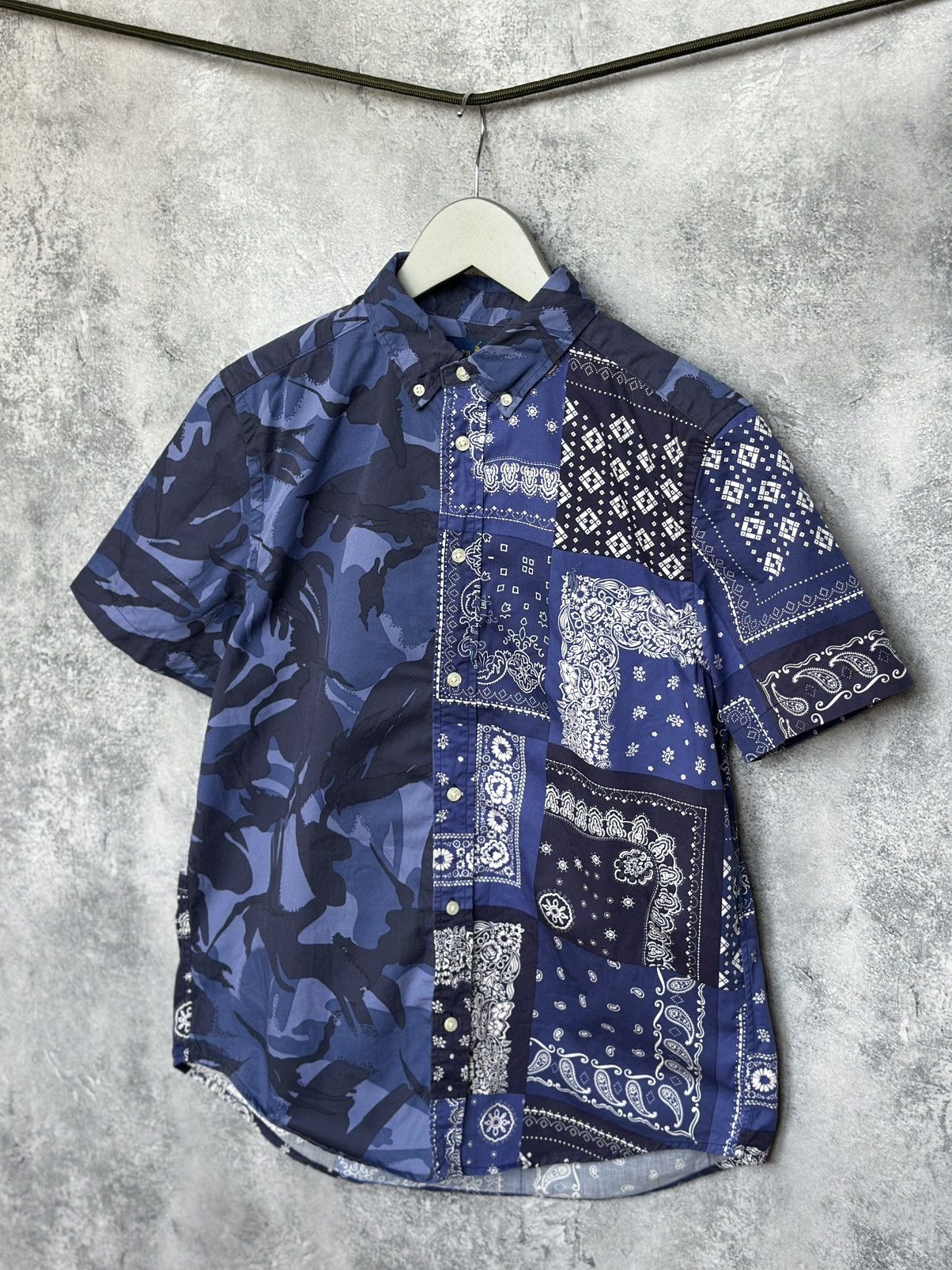 Ralph Lauren Ralph Lauren Bandana Shirt Button Up Short Sleeve Size XL / US 12-14 / IT 48-50 - 2 Thumbnail