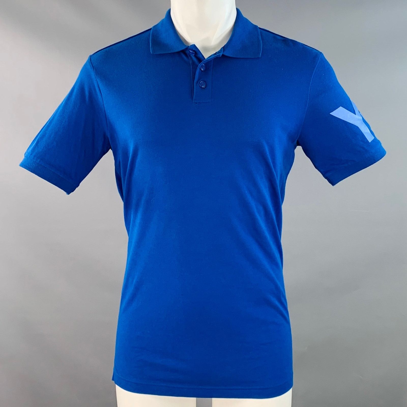 Y-3 Y-3 Size M Blue Cotton Logo Half Placket Polo Size US M / EU 48-50 / 2 - 1 Thumbnail