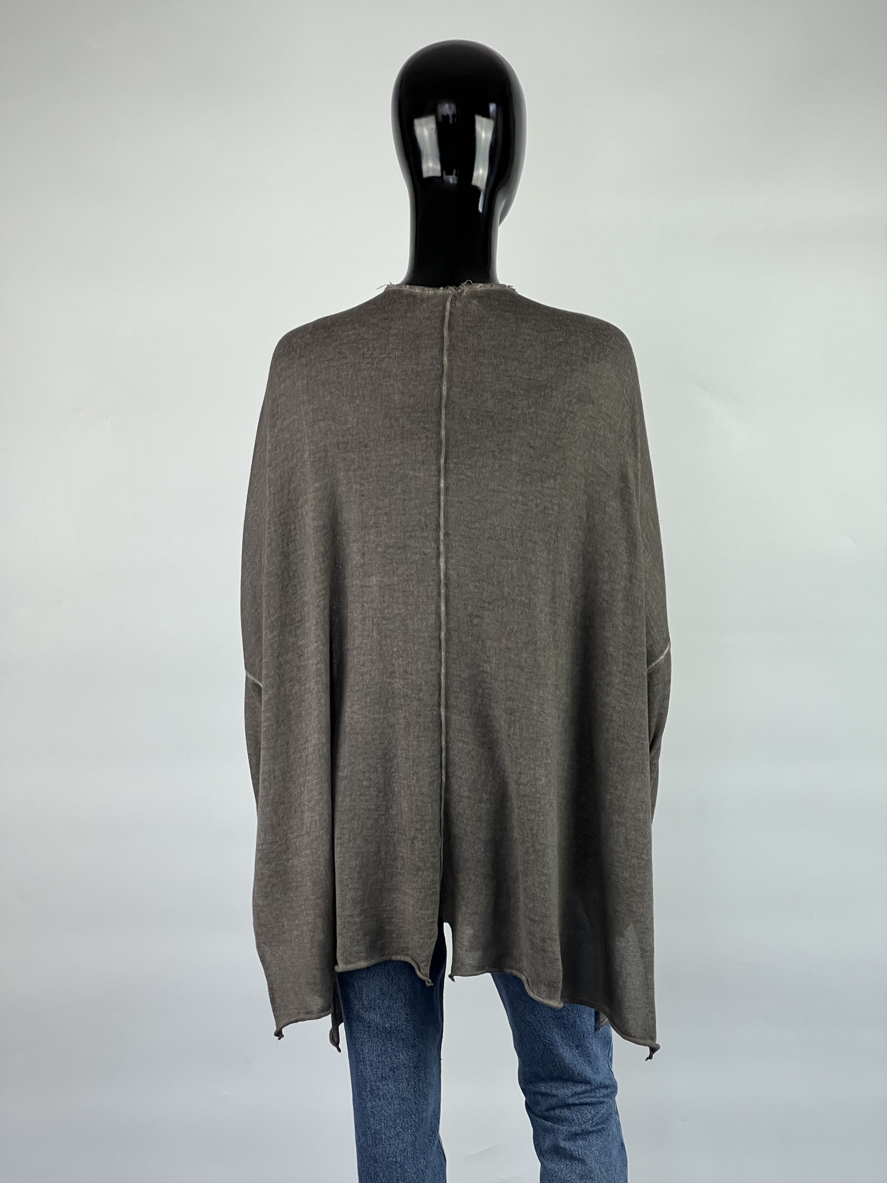 Designer Barbara Speer 100% Organic Cotton Cardigan Size 2 Oversized Size ONE SIZE - 3 Thumbnail