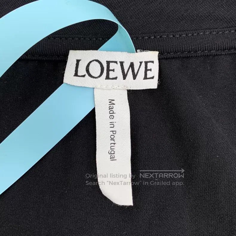 Loewe Loewe Black Logo Lettering Diamond Design Cotton Round Nec Size M / US 6-8 / IT 42-44 - 5 Thumbnail