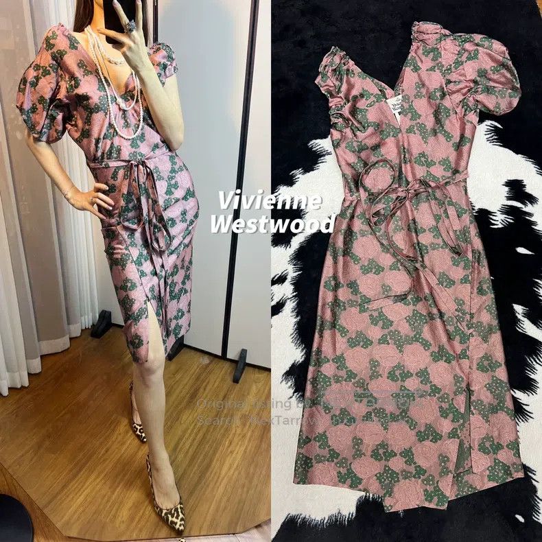 Vivienne Westwood Vivienne Westwood Alien Pink and Green Dress Size XS / US 0-2 / IT 36-38 - 1 Thumbnail