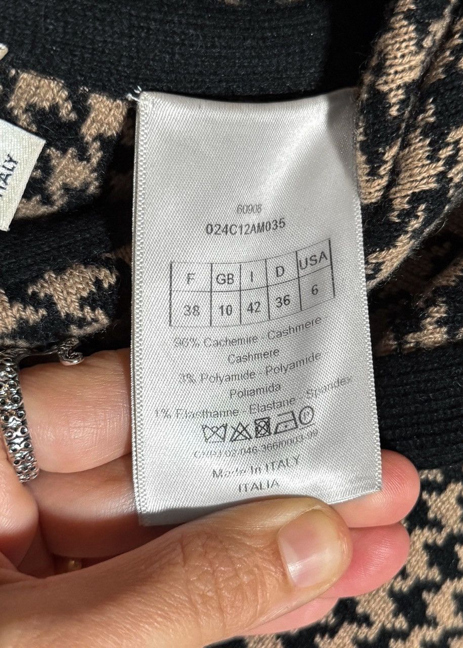 Dior Dior Houndstooth Logo Hooded Cashmere Poncho Sweater Size S / US 4 / IT 40 - 7 Thumbnail