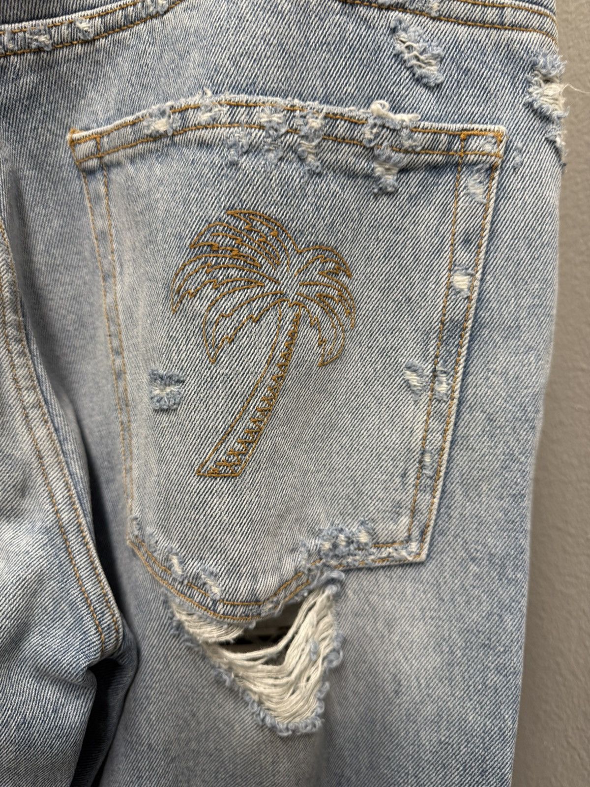 Palm Angels Palm angels “Malibu” distressed denim Size US 36 / EU 52 - 3 Thumbnail