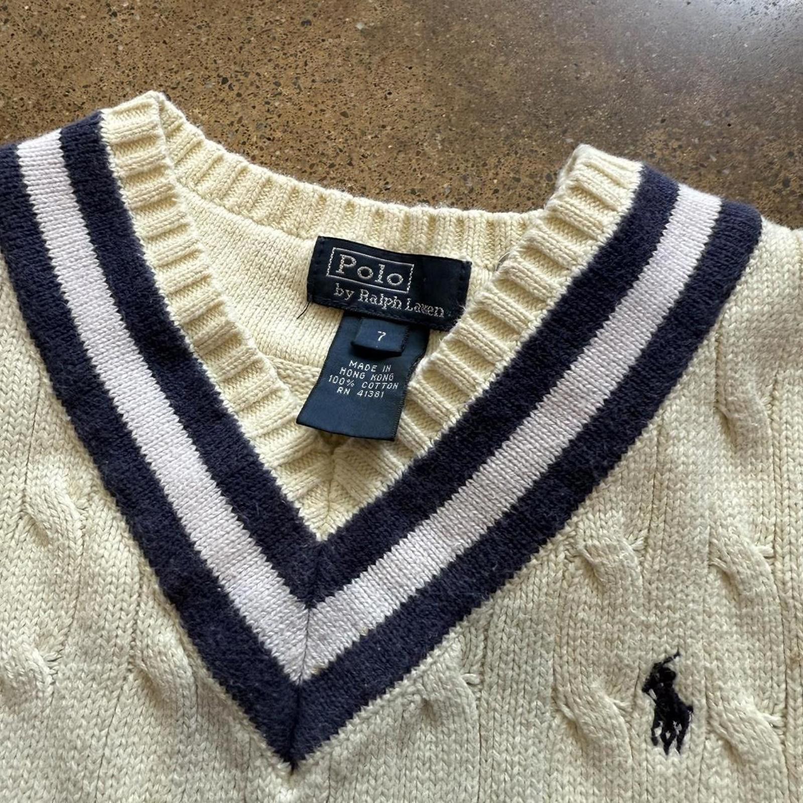 Polo Ralph Lauren Kid's Cableknit Polo Ralph Lauren Vest Size US XXS / EU 40 - 3 Thumbnail