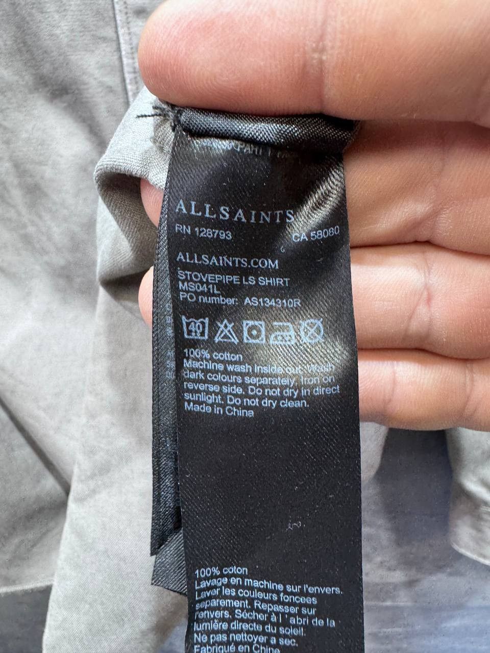 Allsaints AllSaints Mens Stovepipe Long Sleeve Shirt Size US M / EU 48-50 / 2 - 14 Thumbnail