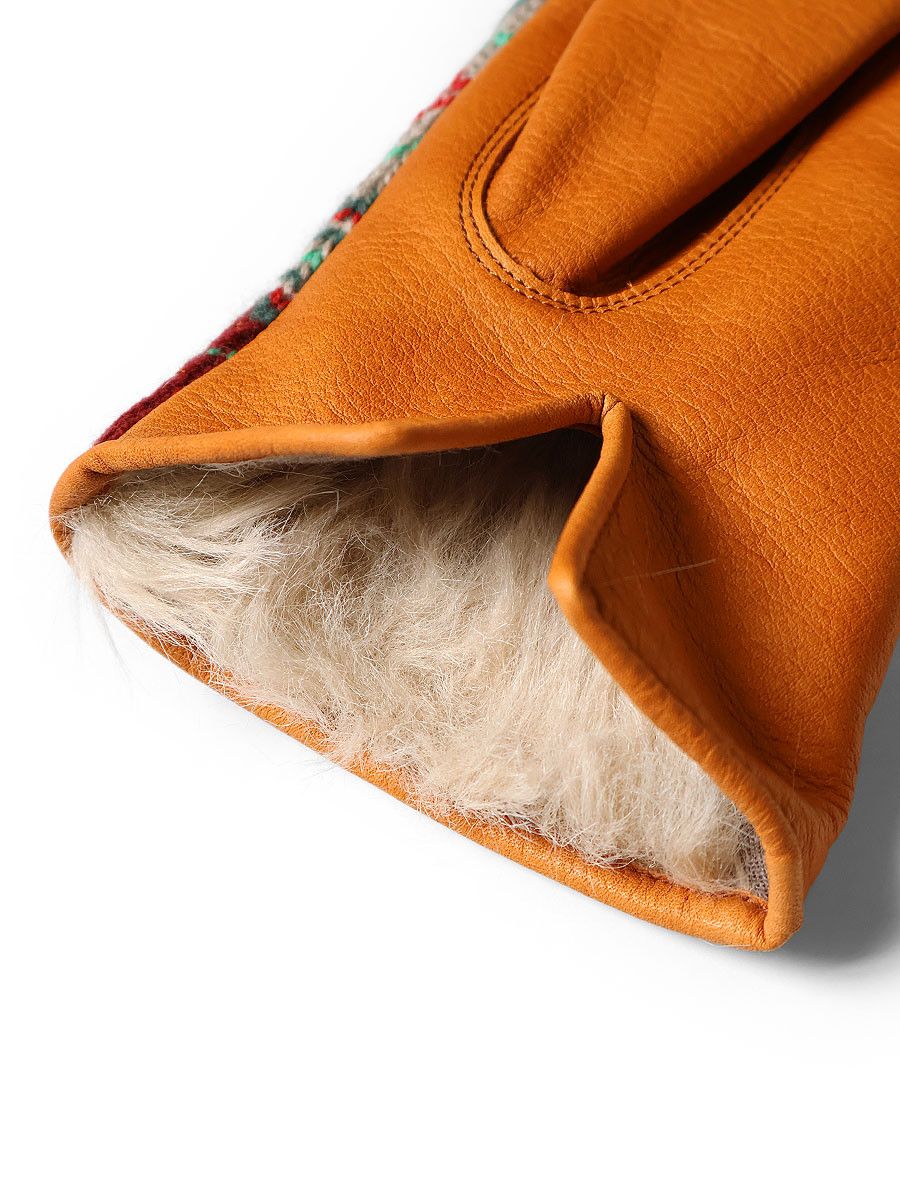 Kapital kapital leather Fair isle grove mittens Size ONE SIZE - 6 Thumbnail