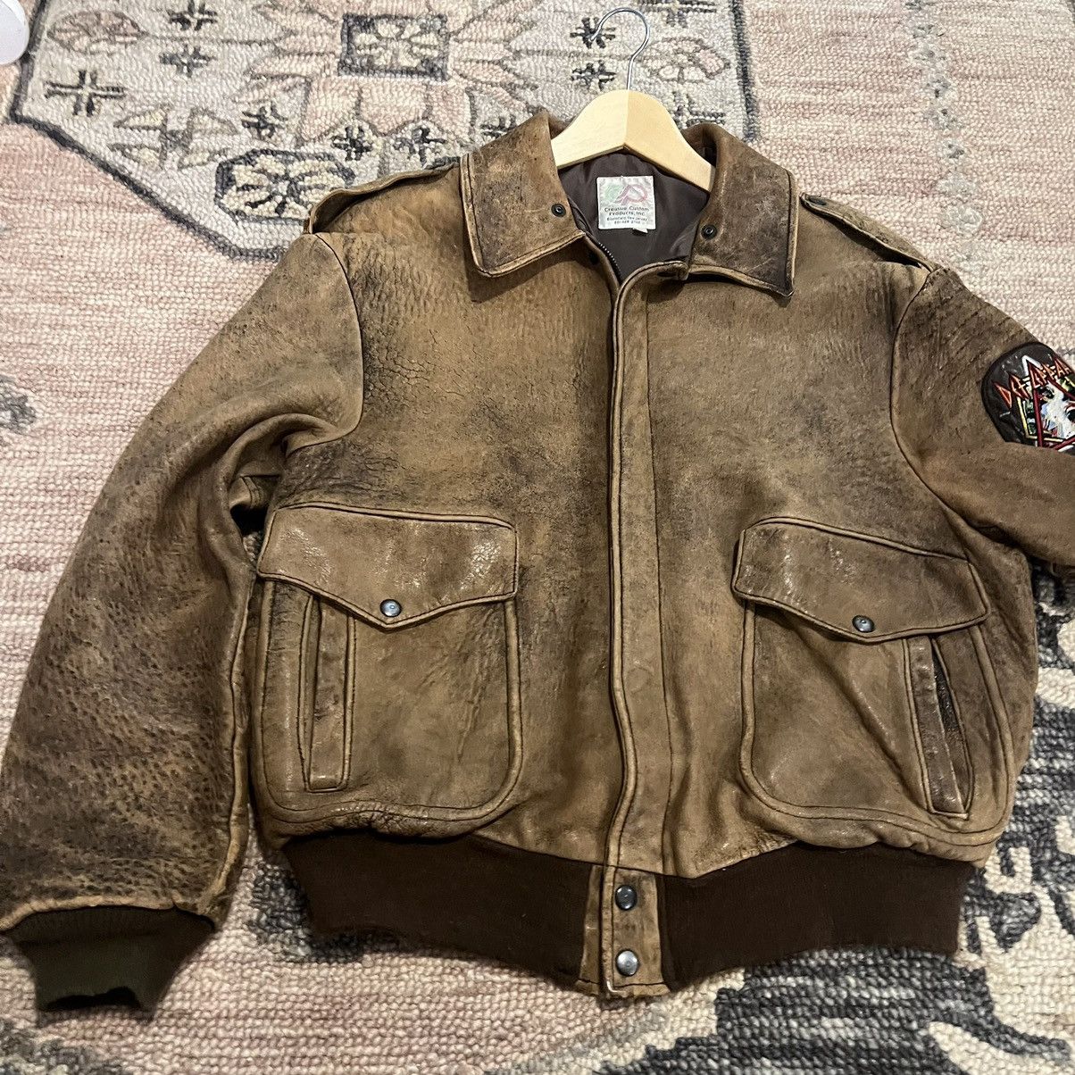 Vintage Vintage flight leather jacket Size US L / EU 52-54 / 3 - 6 Thumbnail