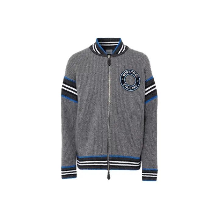 Burberry Burberry Logo Pattern Wool Blend Flight Jacket Size US M / EU 48-50 / 2 - 1 Thumbnail