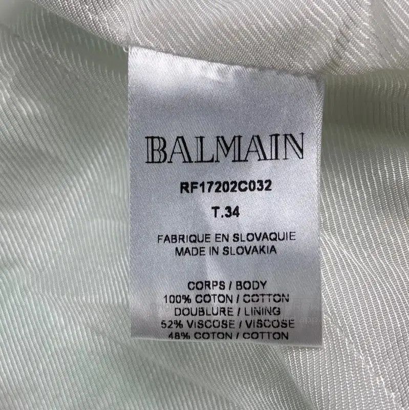 Balmain Balmain Mint Green Cotton Women's Jacket . Size S / US 4 / IT 40 - 4 Thumbnail