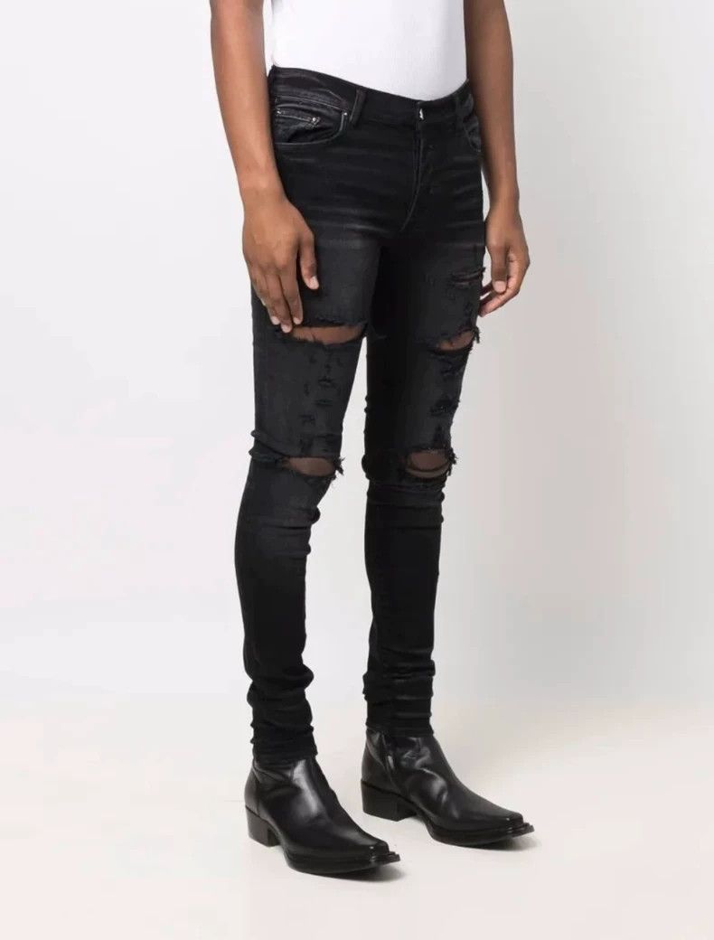 Amiri Amiri ripped vintage distressed skinny jeans Size US 32 / EU 48 - 8 Thumbnail