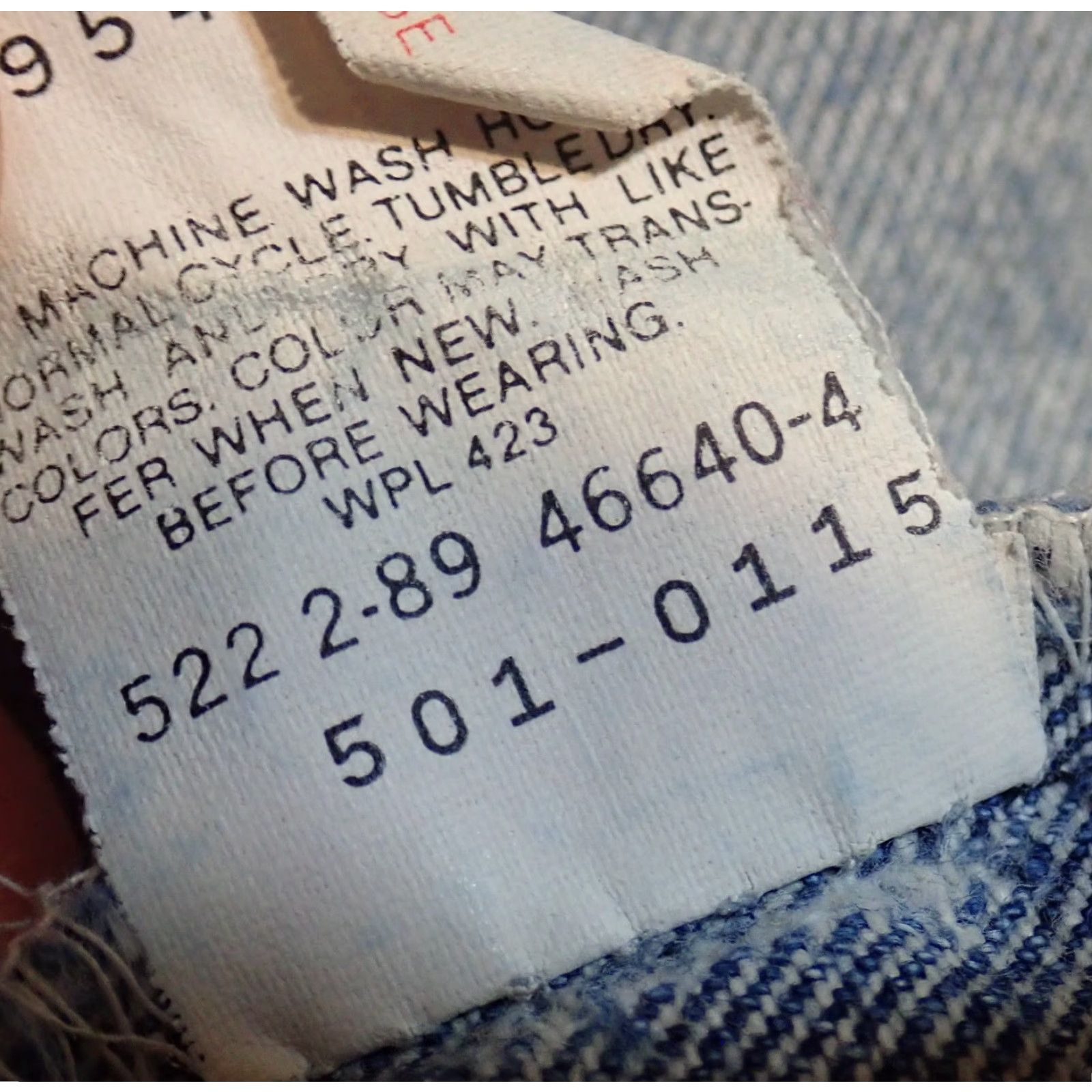 Levi's VINTAGE Levi's 501 Blue Jeans Distressed 31W 29L 80s Button Fly Mens Size US 29 - 6 Thumbnail