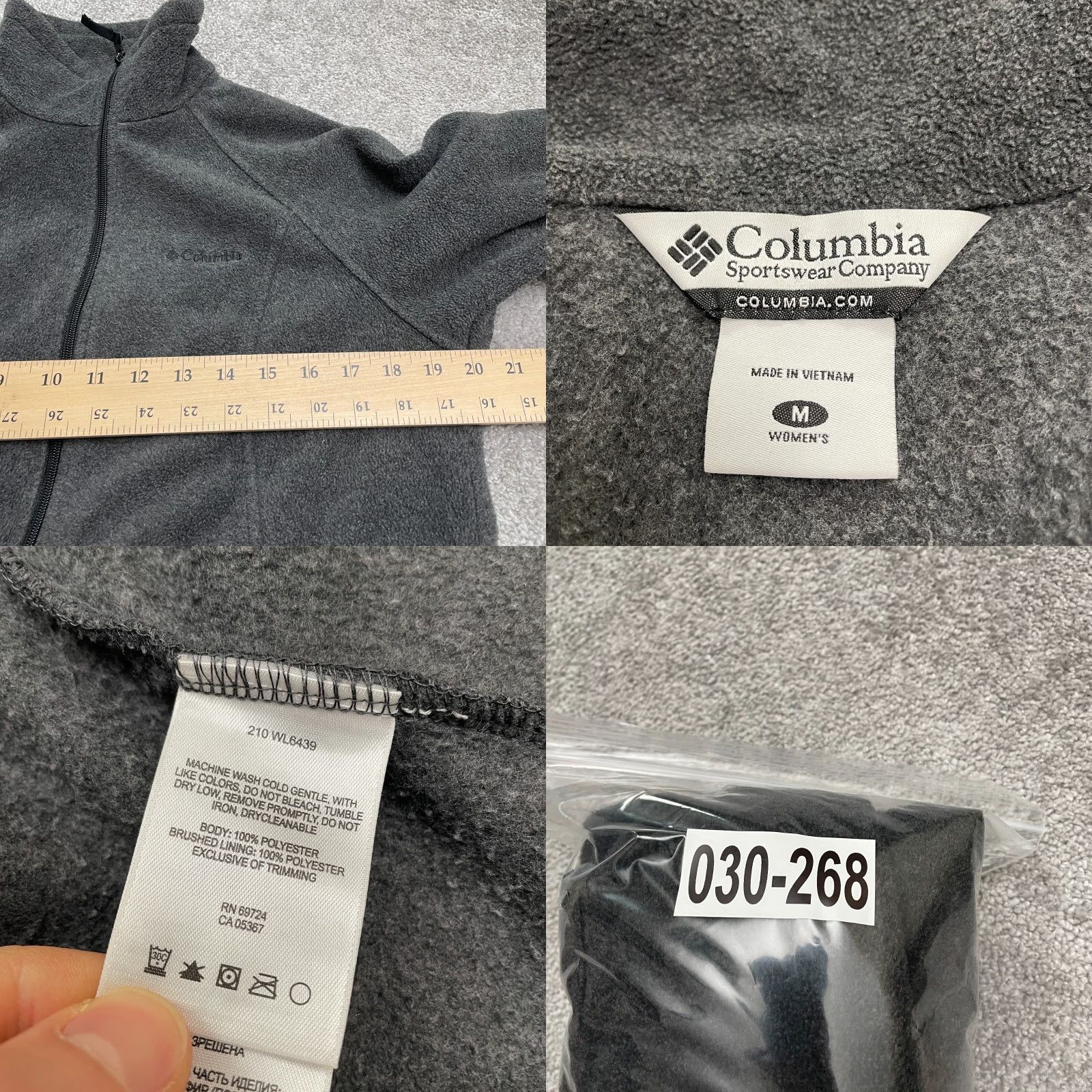 Vintage Columbia Benton Springs Jacket Womens Medium Gray Full Zip Outdoor Shirt Size M / US 6-8 / IT 42-44 - 8 Thumbnail