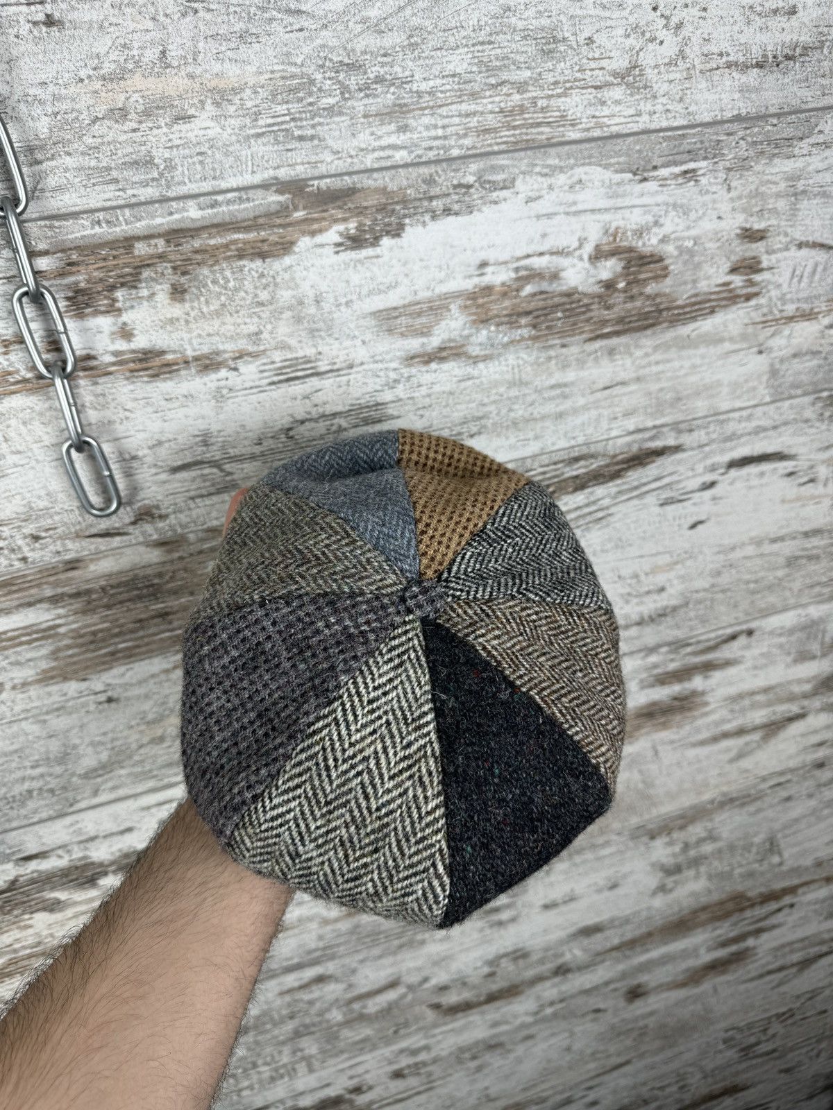 Harris Tweed Mens Harris Tweed cap brown luxury newsboy fiat Size ONE SIZE - 6 Thumbnail