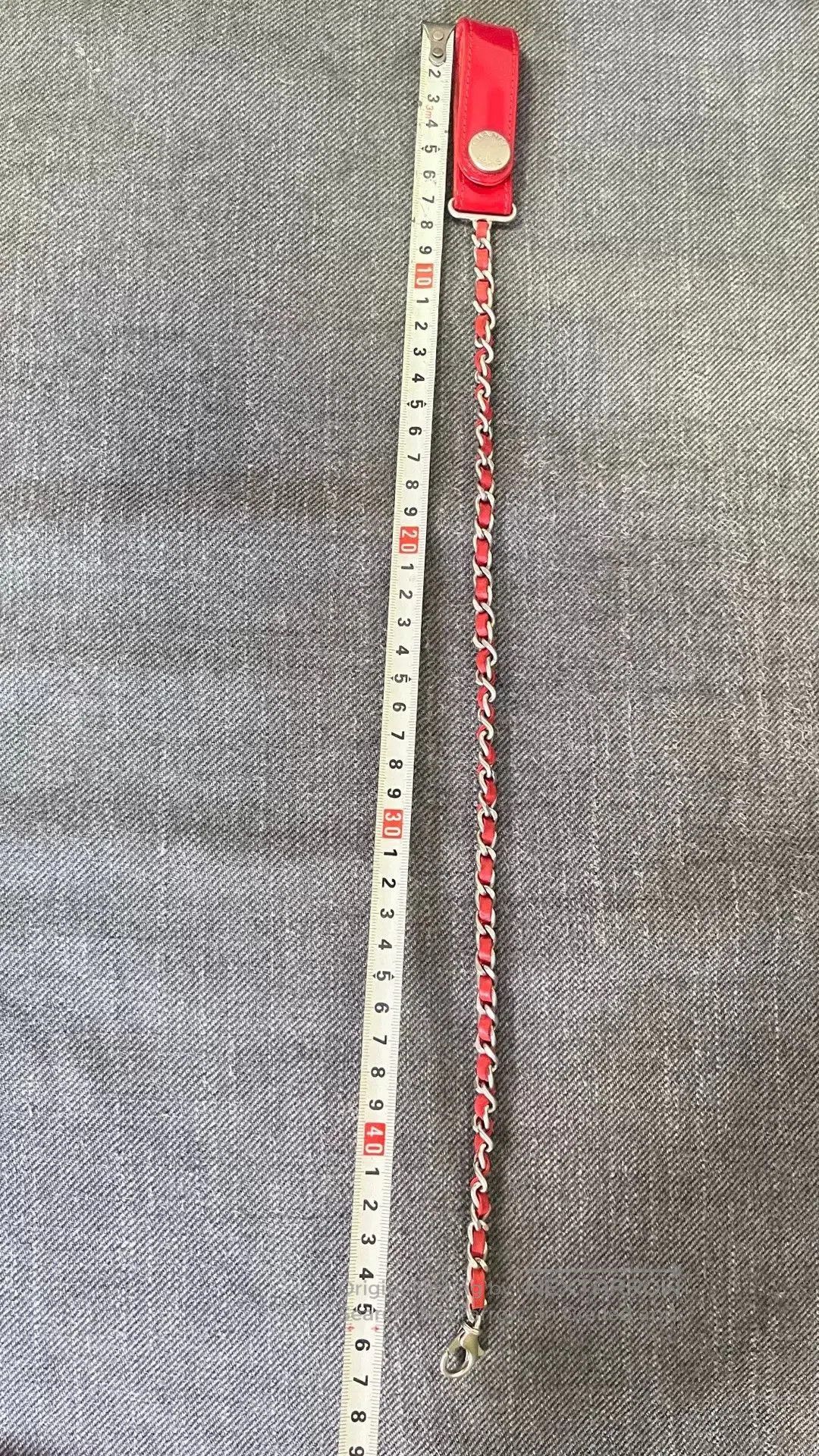 Chanel Chanel Red Patent Leather Chain. Size ONE SIZE - 7 Thumbnail
