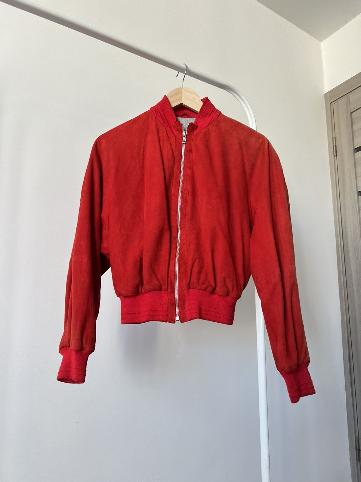 Jil Sander ARCHIVE Vintage Jil Sander Red Bomber Jacket 90s Designer Size M / US 6-8 / IT 42-44 - 4 Thumbnail