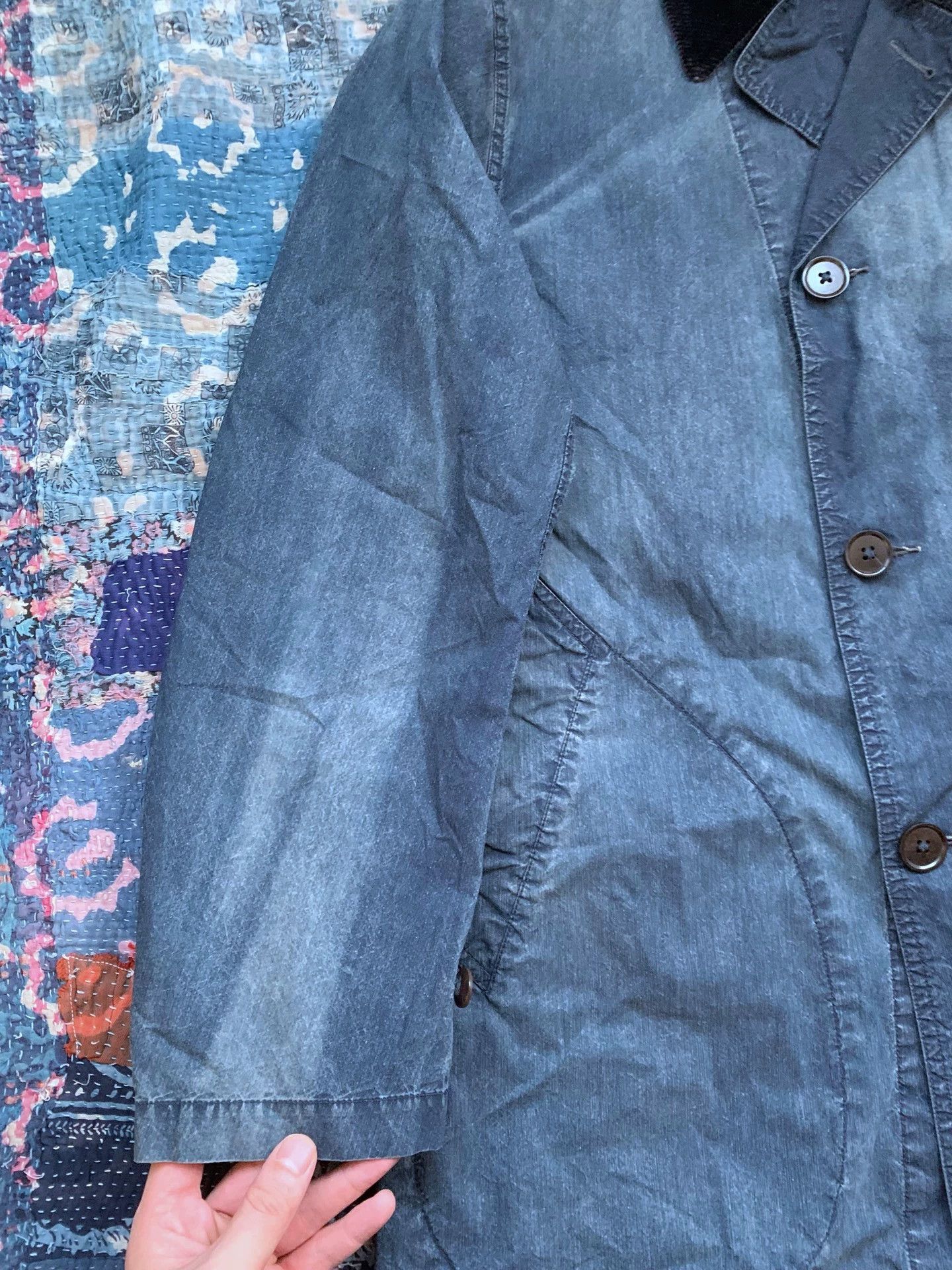RRL Ralph Lauren RRL Distressed Corduroy Panel Trench Coat Size US S / EU 44-46 / 1 - 4 Thumbnail