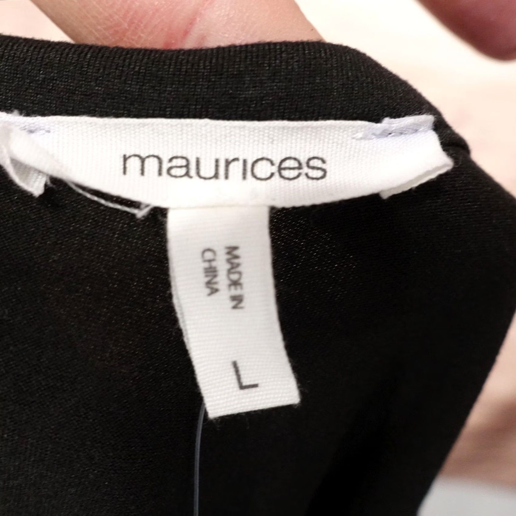 Vintage Maurices Blouse Womens L Black Long Sleeve Open Back Strap Detail Top Size L / US 10 / IT 46 - 5 Thumbnail