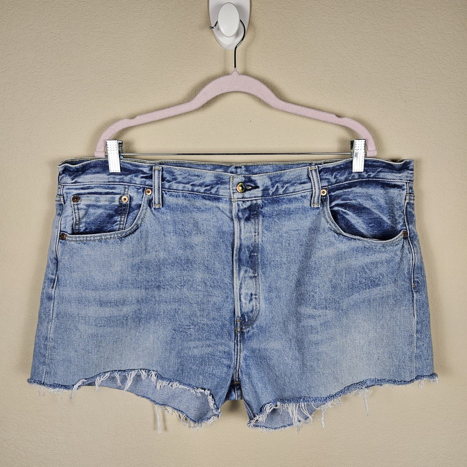 Levi's Levis 501 Pride Jean Cutoff Shorts Denim Size 42" / US 20 - 19 Thumbnail