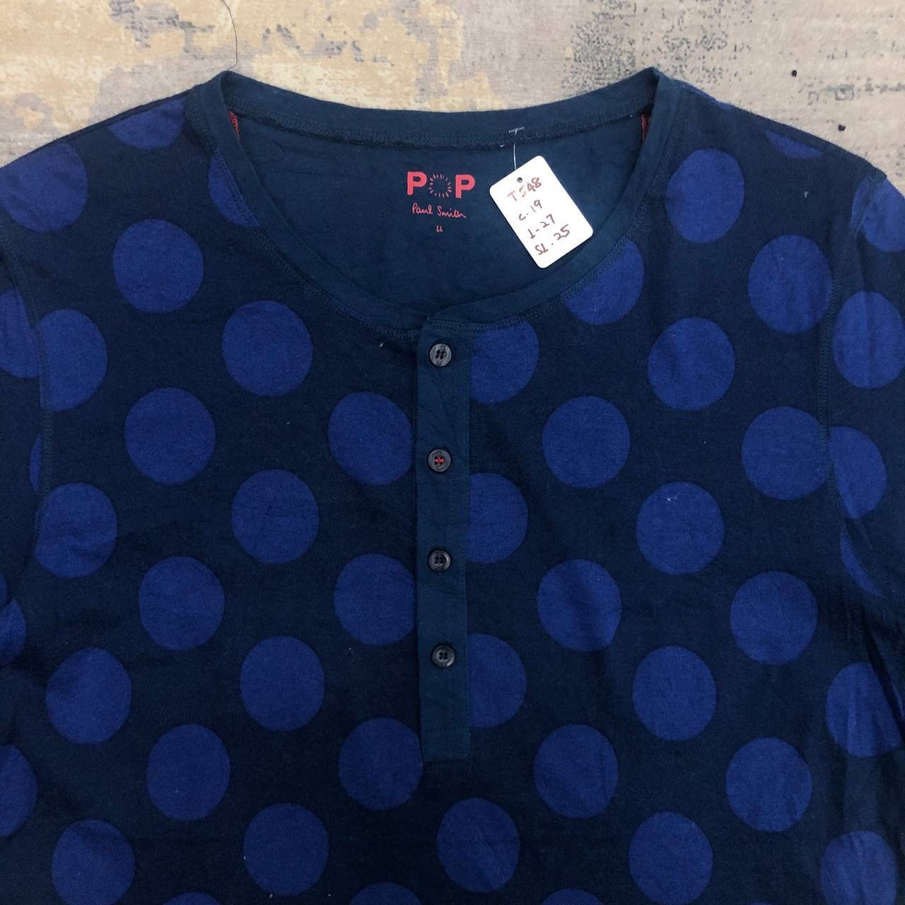 Paul Smith T548. PAUL SMITH POLKA DOT TEE Size L / US 10 / IT 46 - 2 Thumbnail