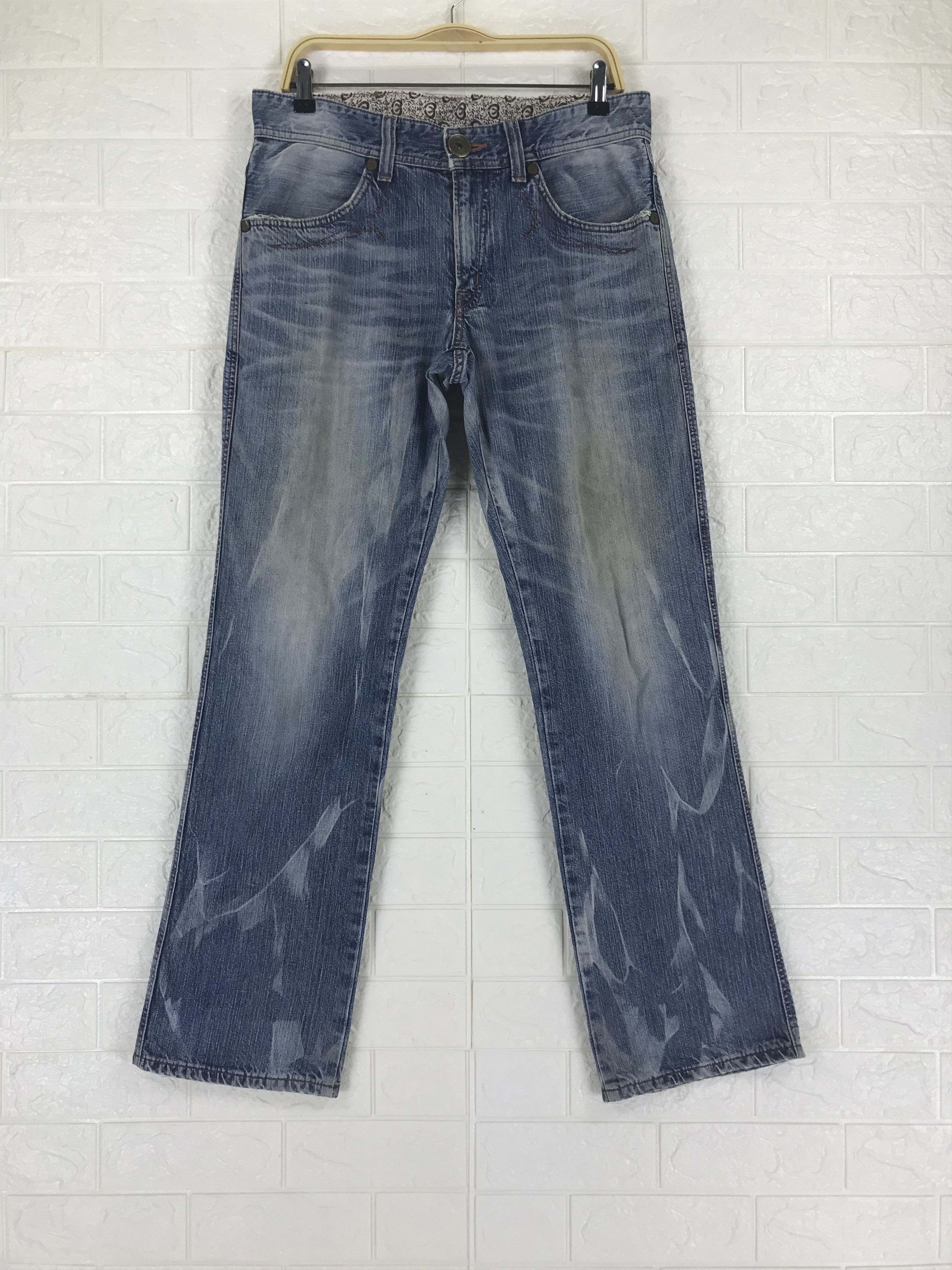Edwin Vintage Edwin 503 Blue Bleach Flare Jeans Size US 32 / EU 48 - 1 Thumbnail