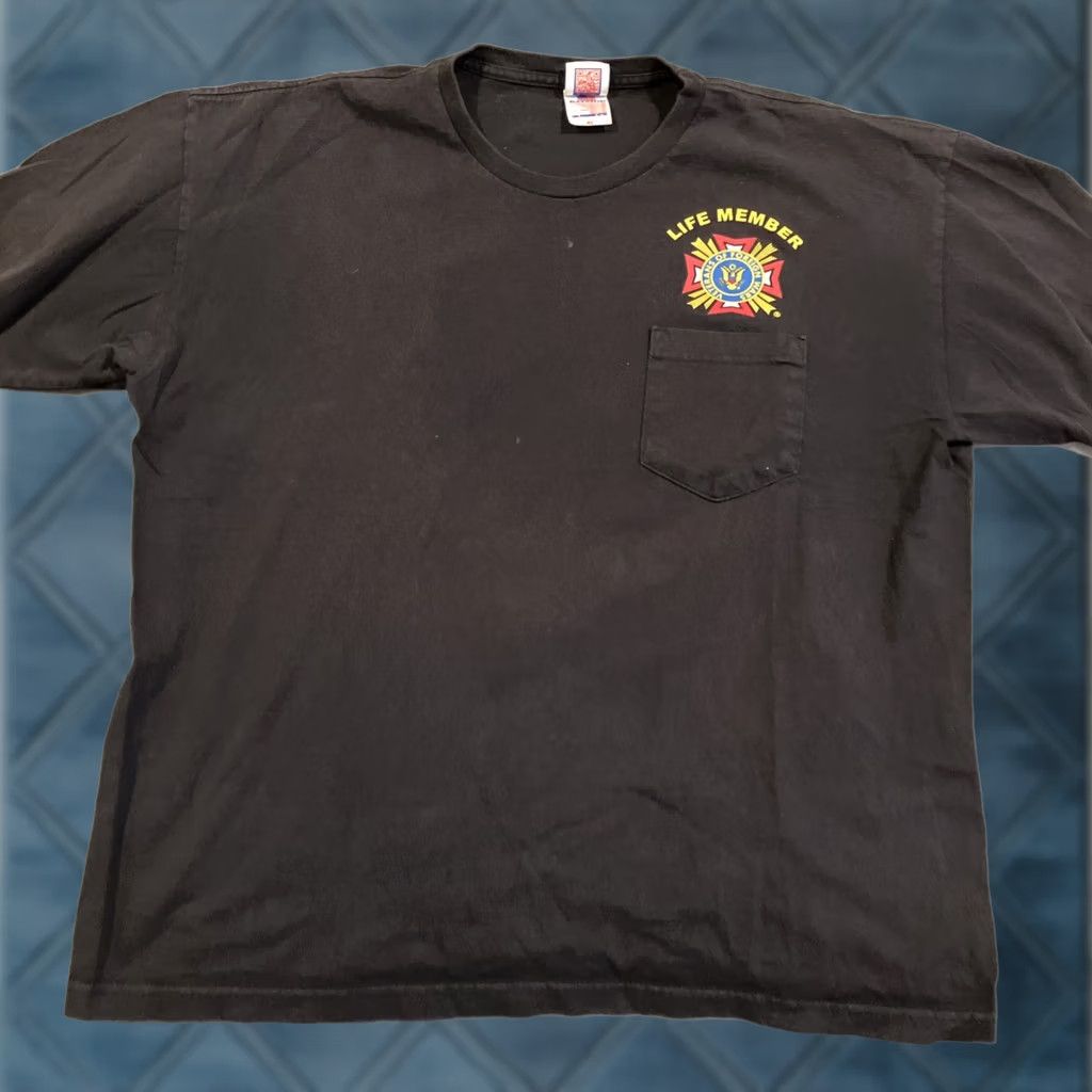Alife VINTAGE VFW Life Member T Shirt Bayside Men's XL Black T-Shirt Size US XL / EU 56 / 4 - 1 Thumbnail