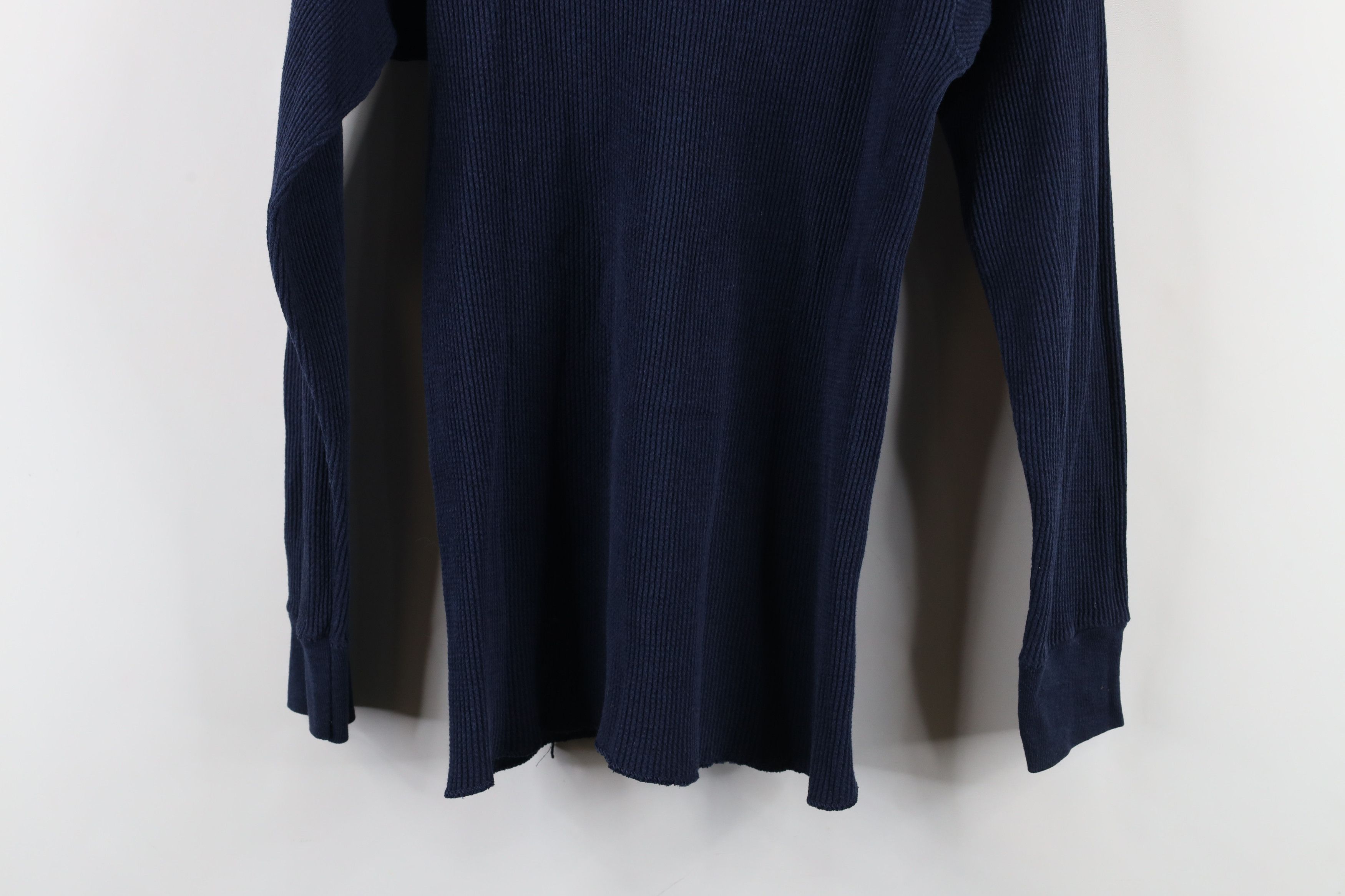 Vintage Vintage 90s Streetwear Knit Long Sleeve T-Shirt Blue USA Size US L / EU 52-54 / 3 - 10 Thumbnail