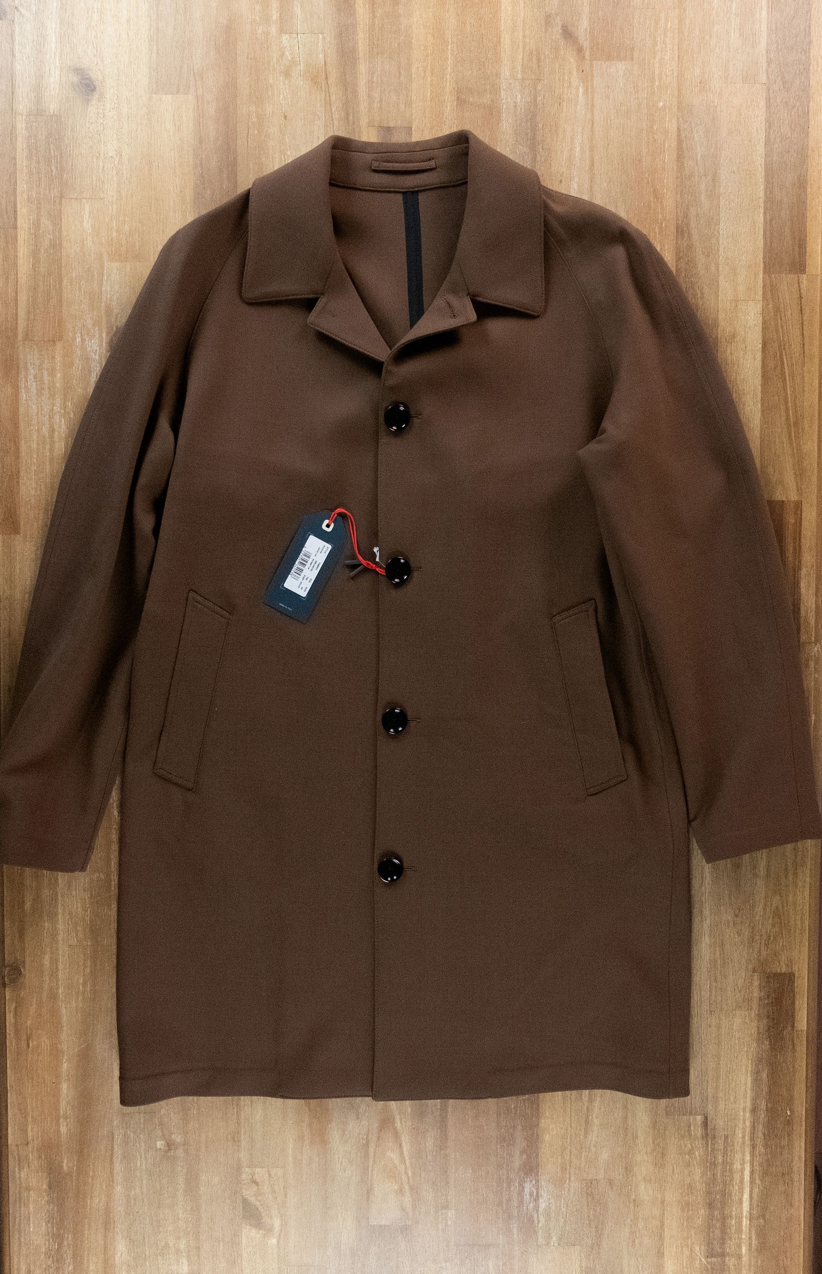 Lardini LARDINI easy wear brown wool overcoat Size 40 US / 50 IT Size US L / EU 52-54 / 3 - 5 Thumbnail